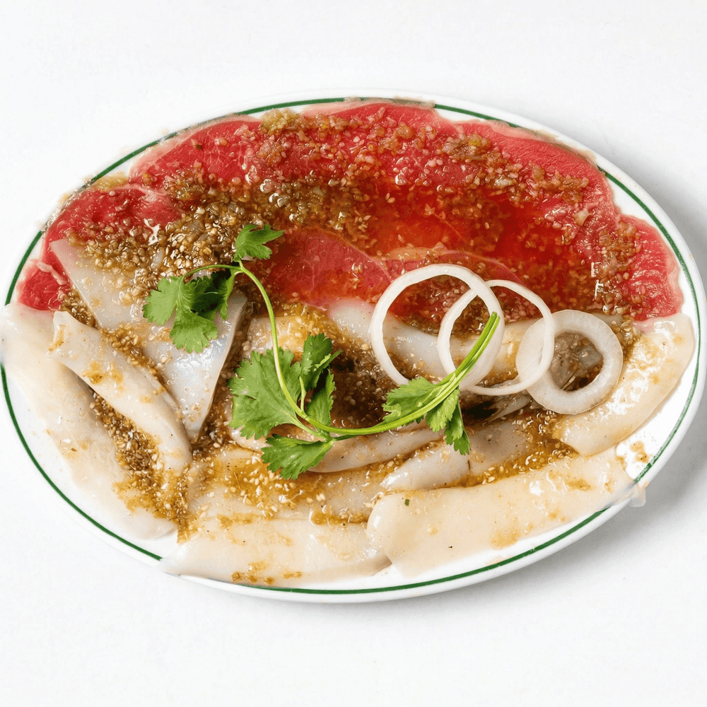 Squid & Beef/Mực & Bò Nướng Vì