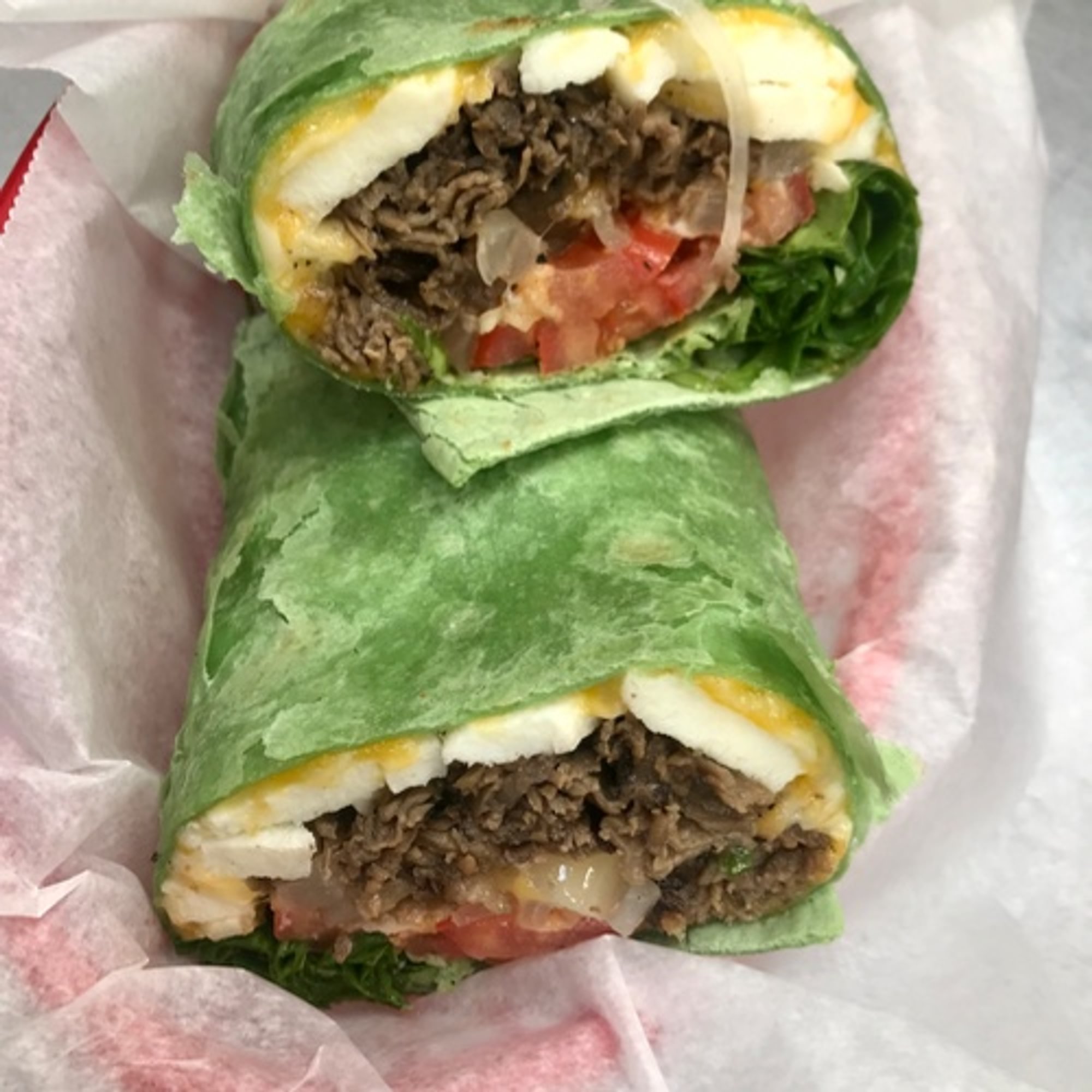 * Half Breakfast Sub or Wrap.