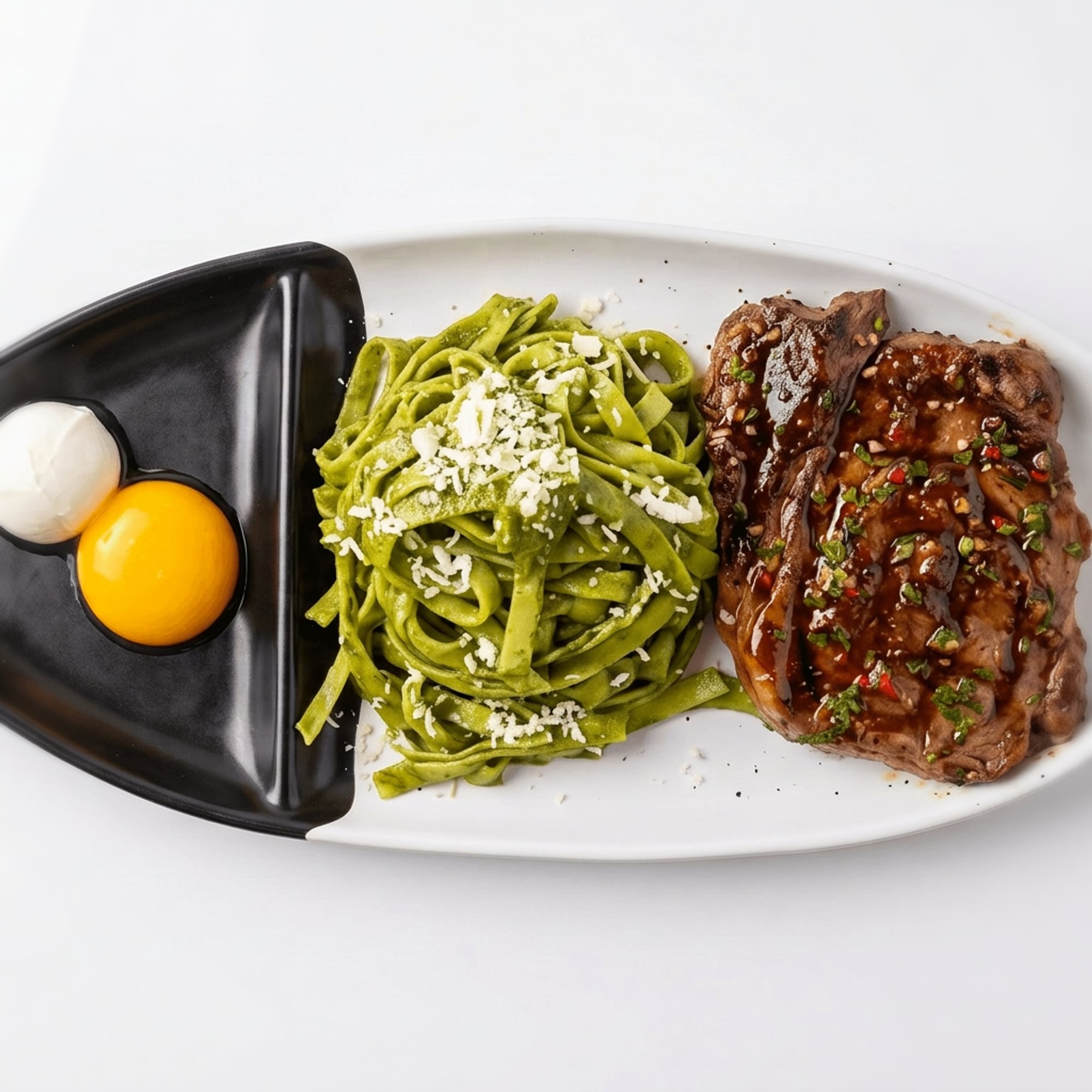 Tallarines Verdes de Carne [Peruvian Pesto Pasta & Beef]