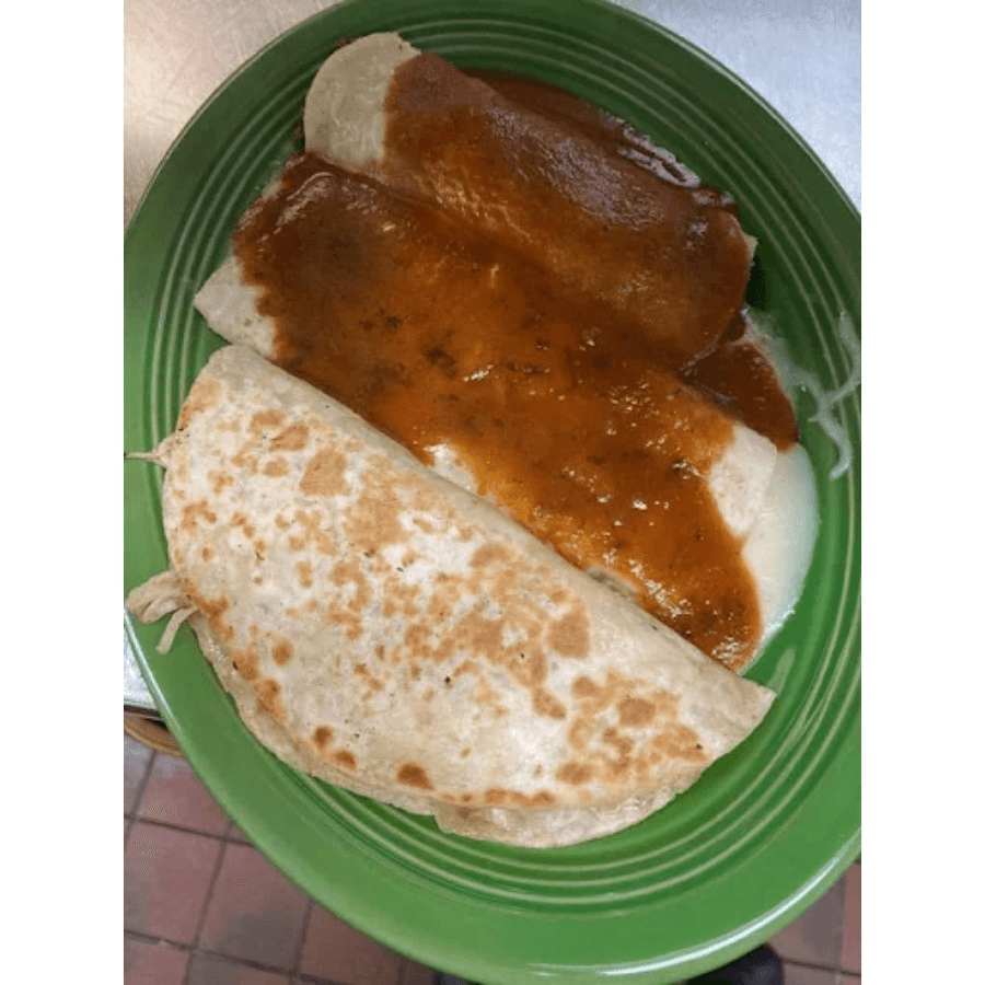 12. One Beef Burrito, One Beef Enchilada & One Beef or Chicken Quesadilla