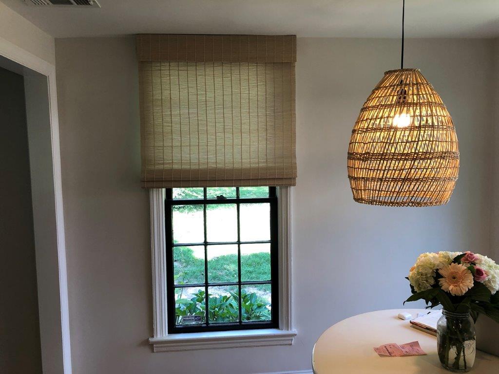 Woven Wood Shades by Budget Blinds of Arlington & Alexandria pair perfectly with any room color or deÌcor to help you to regulate light and privacy with a natural design that is always in style!  WindowWednesday  BudgetBlindsArlingtonAlexandria  WovenWoodShades  FreeConsultation