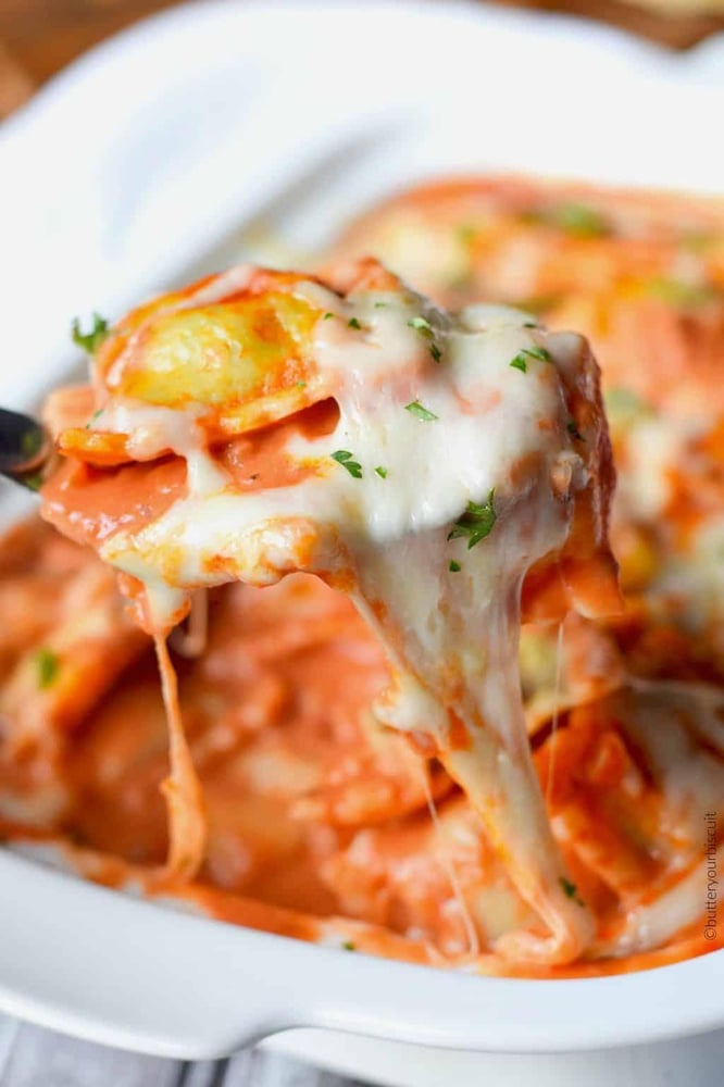 Grandma Shirlie's Baked Ravioli (V)