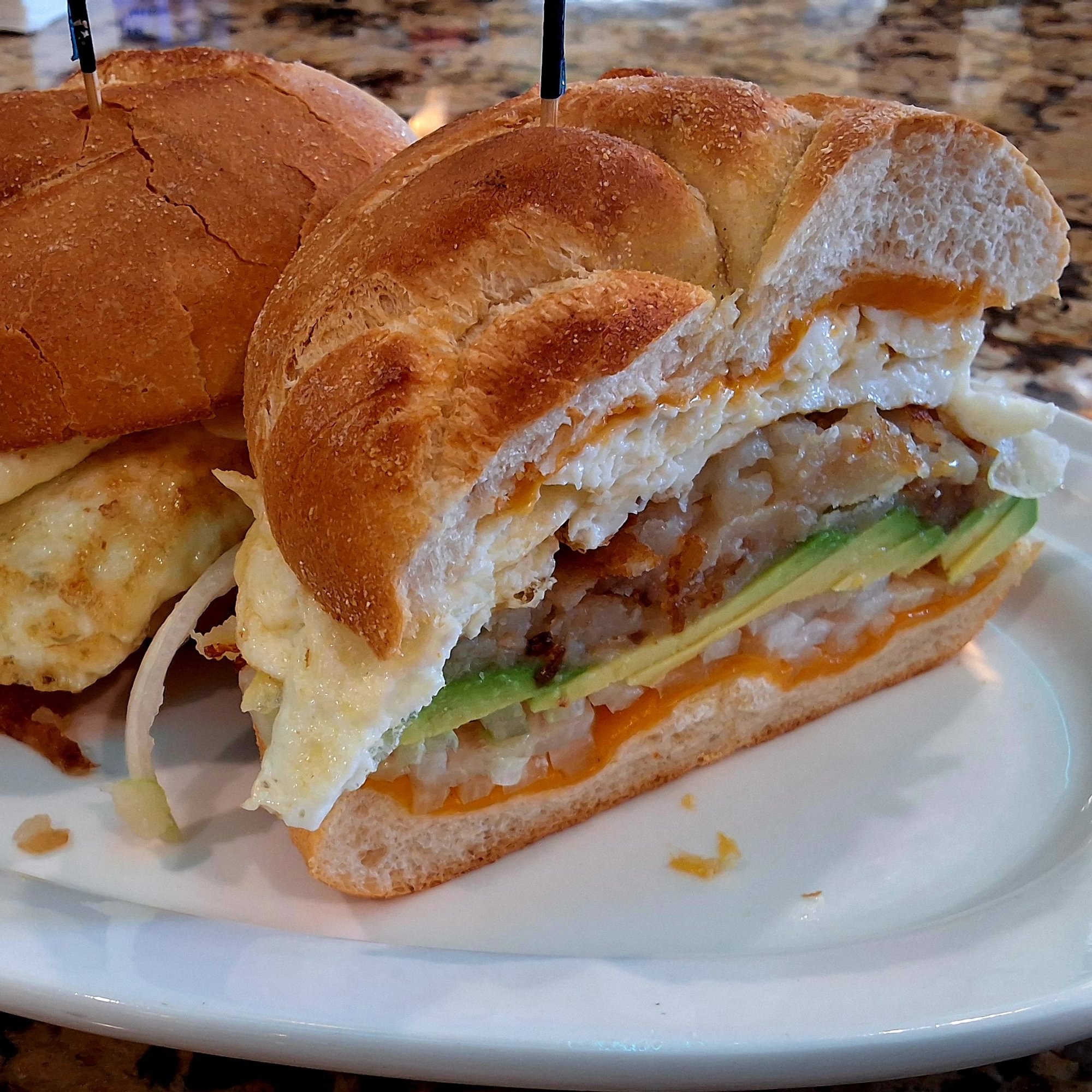 Potato and Egg Sandwich