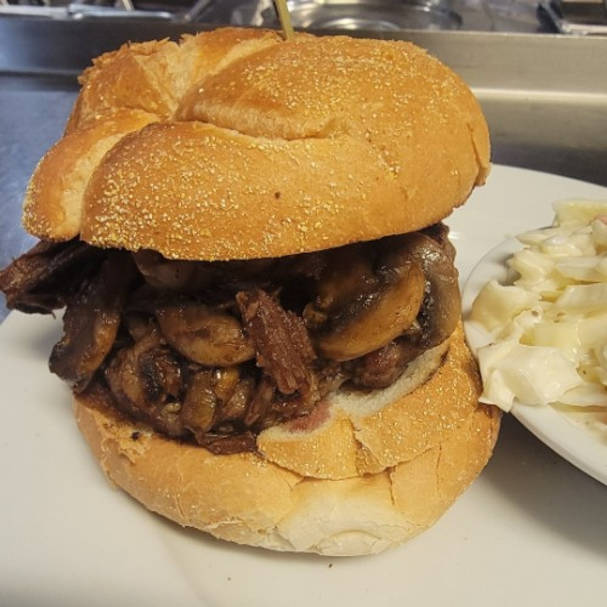 Short Rib Mushroom Burger