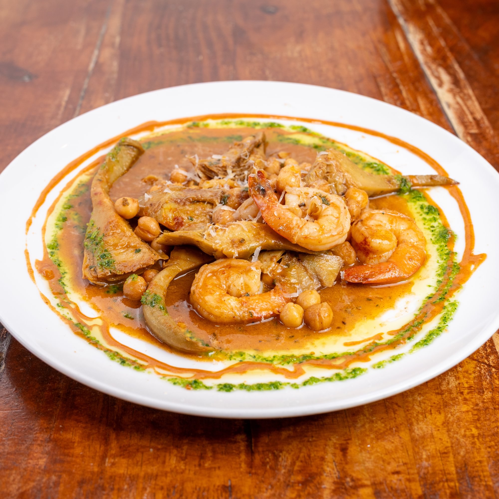 Alcachofas con Gambas / Artichokes and Shrimp