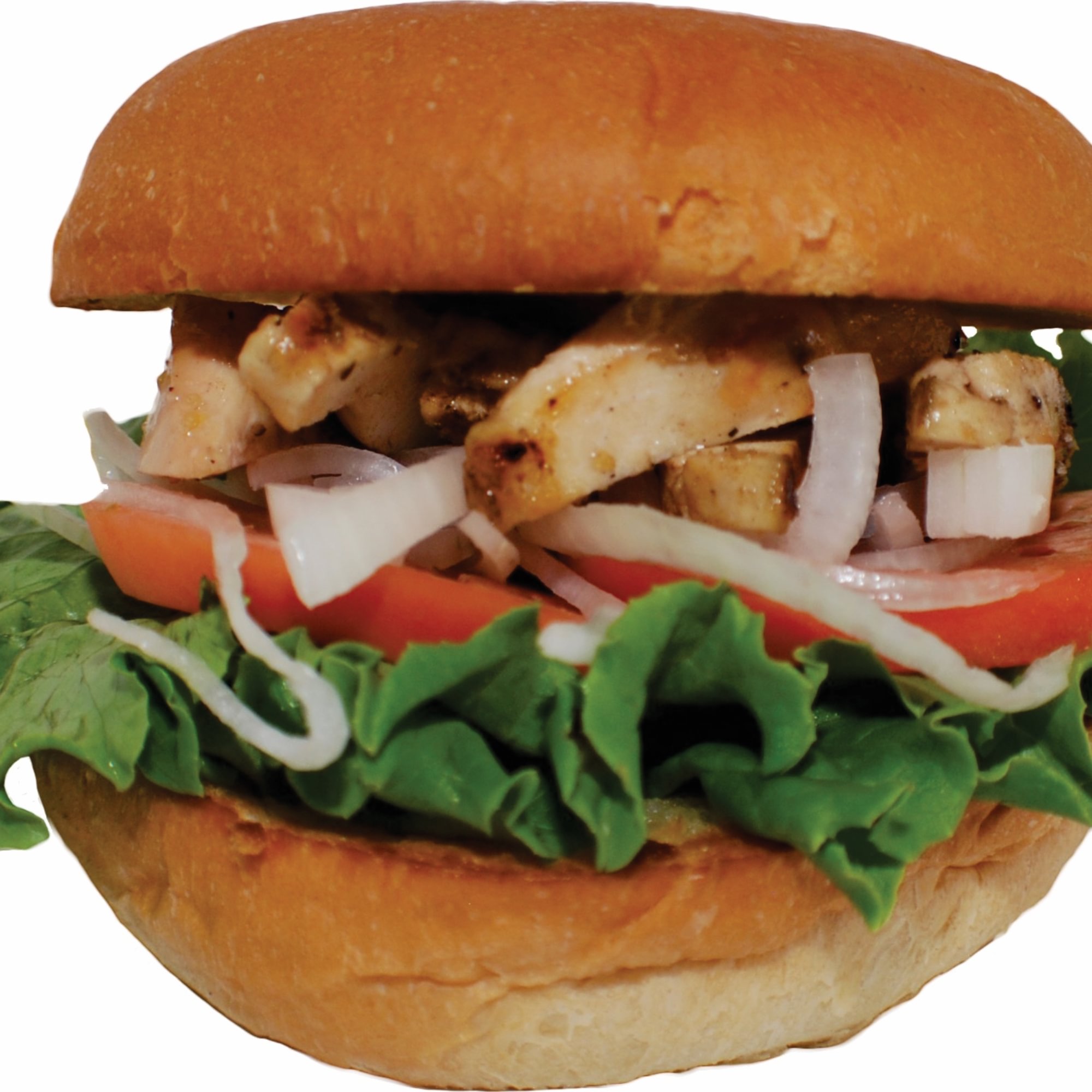 GRIIL CHICKEN BURGER AND FRIES