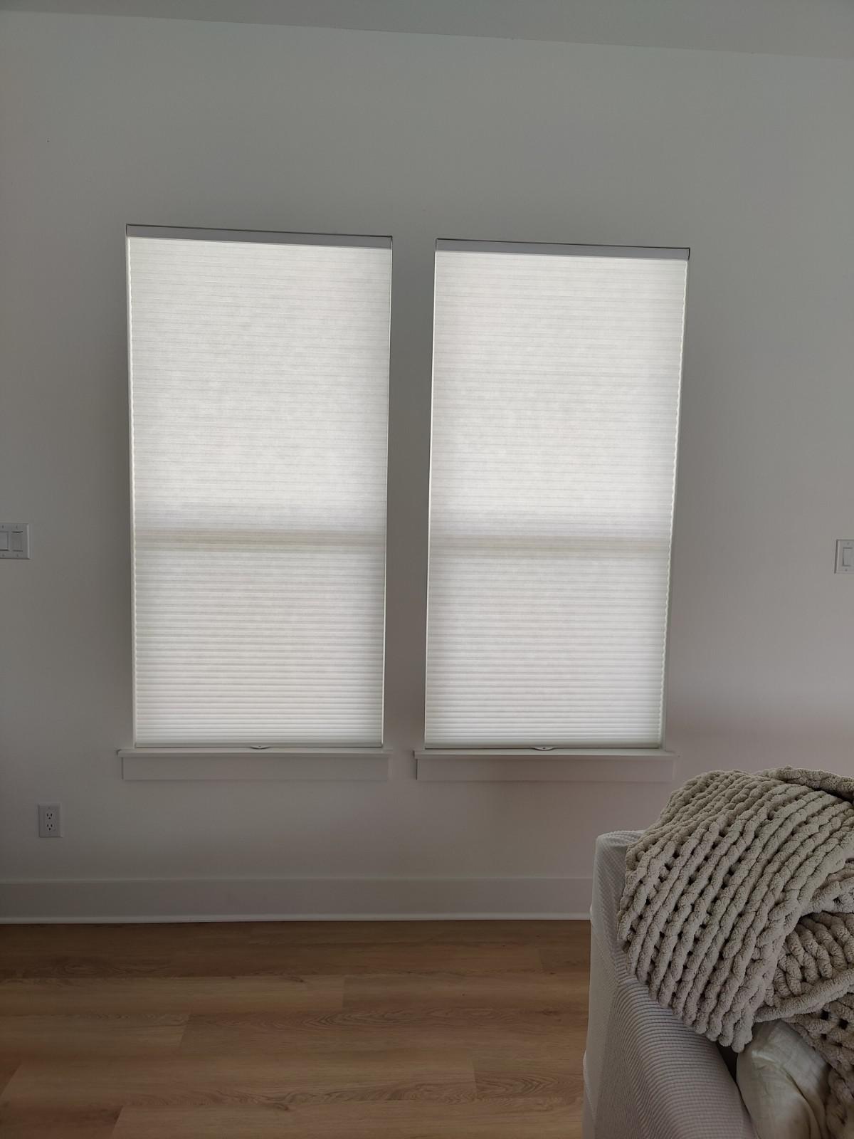 light filtering cellular shade for family room in Georgetown