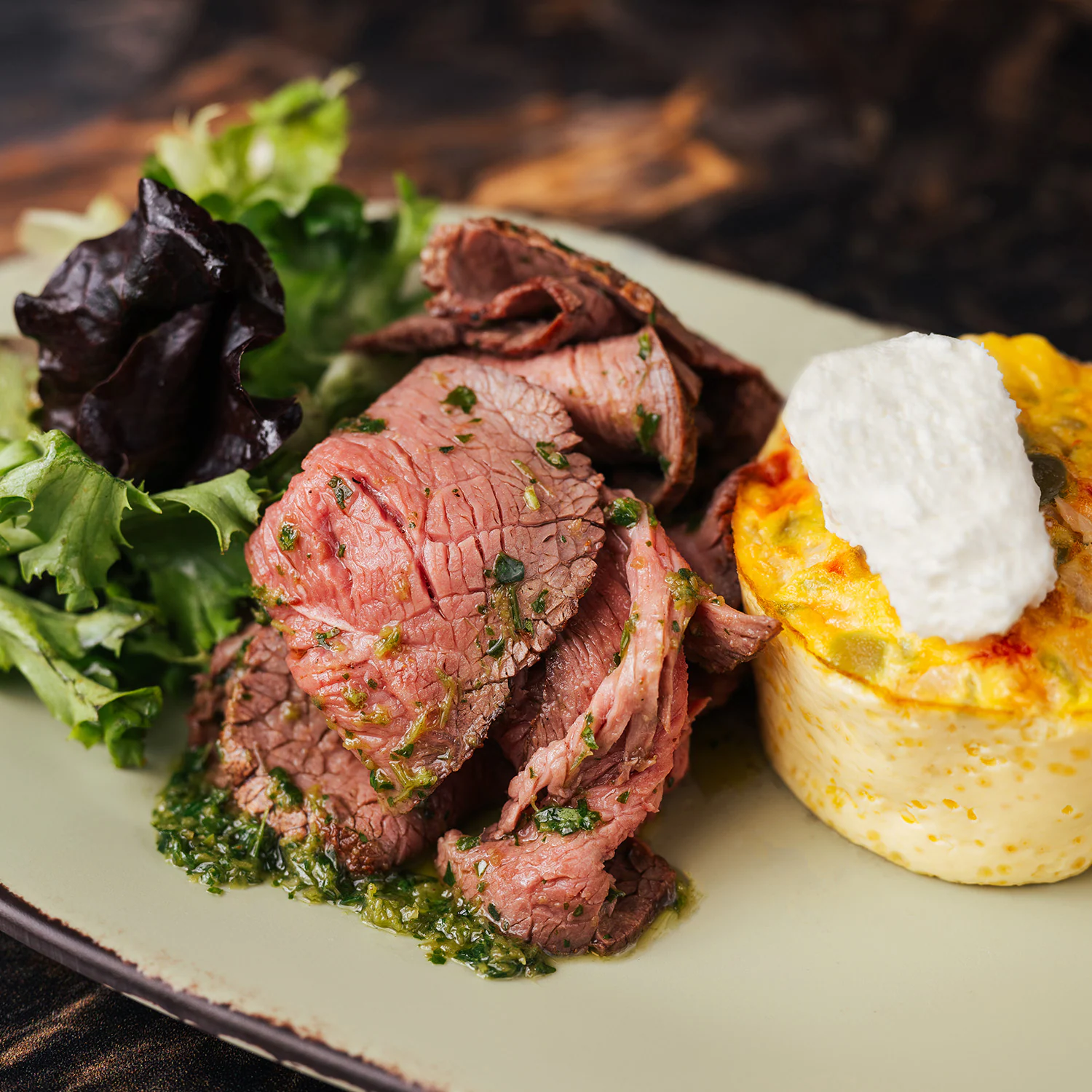 Frittata and Beef