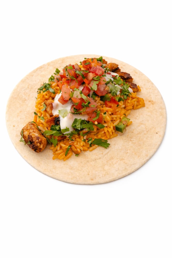 Queso Chicken & Rice Taco