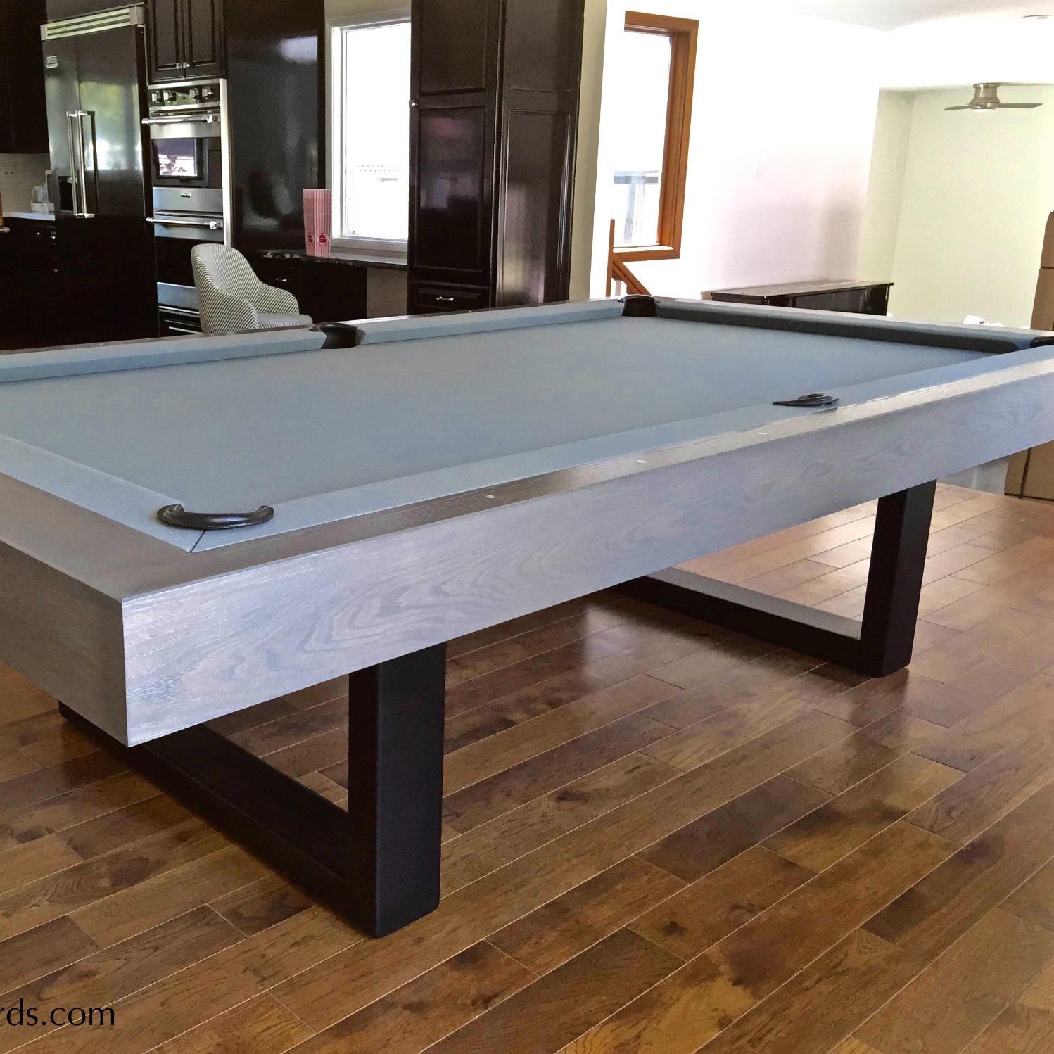 Modern Pool Table Oak Steel