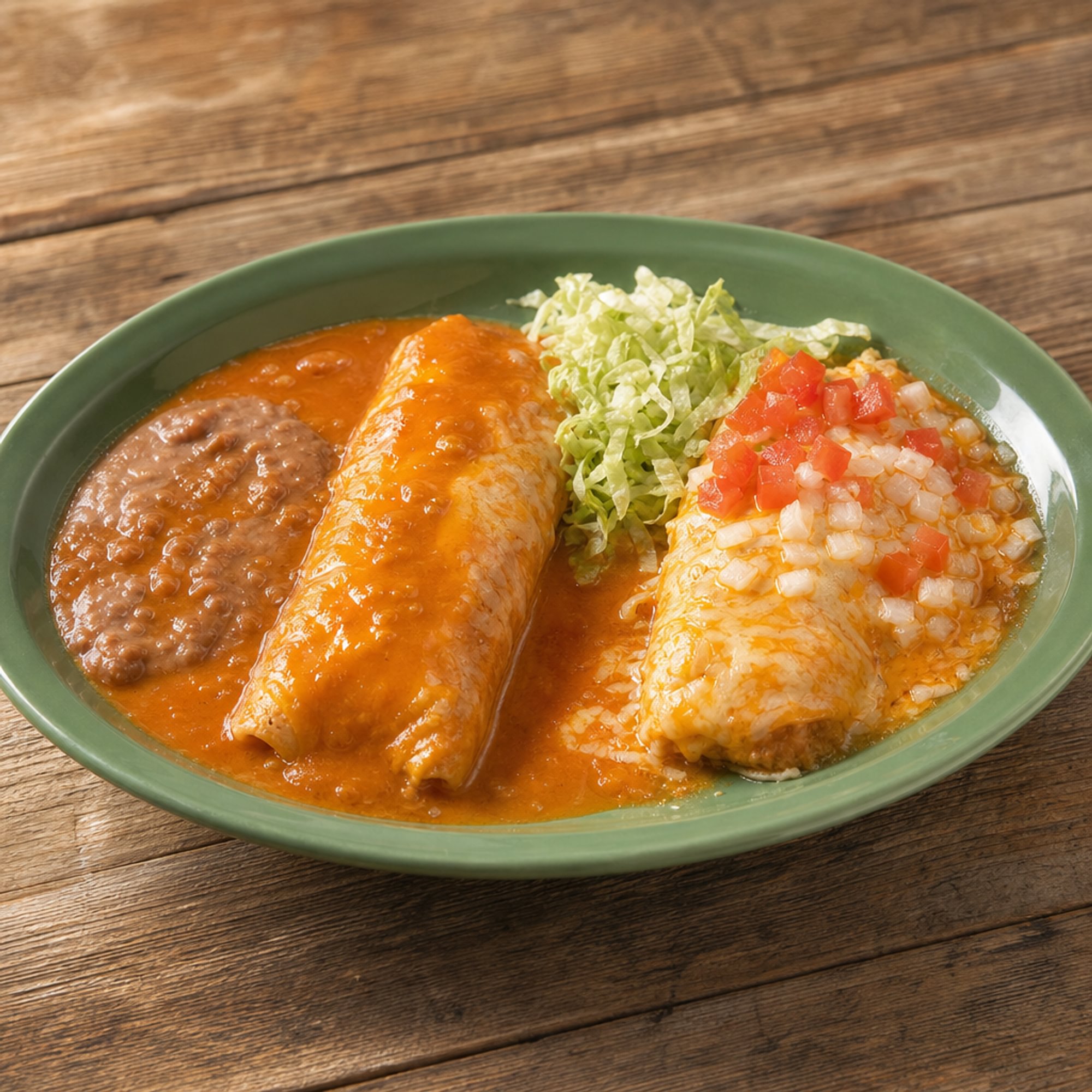 1. Cheese Enchiladas, Burrito