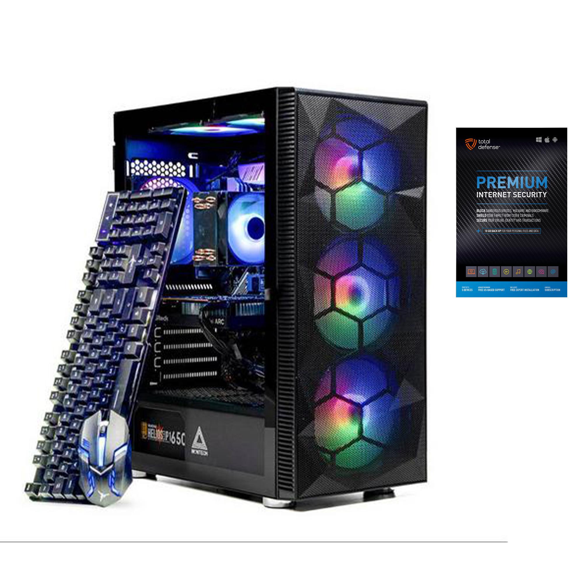 Skytech Storm Gaming Tower w/ Total Defense Internet Security v. 11 - Black