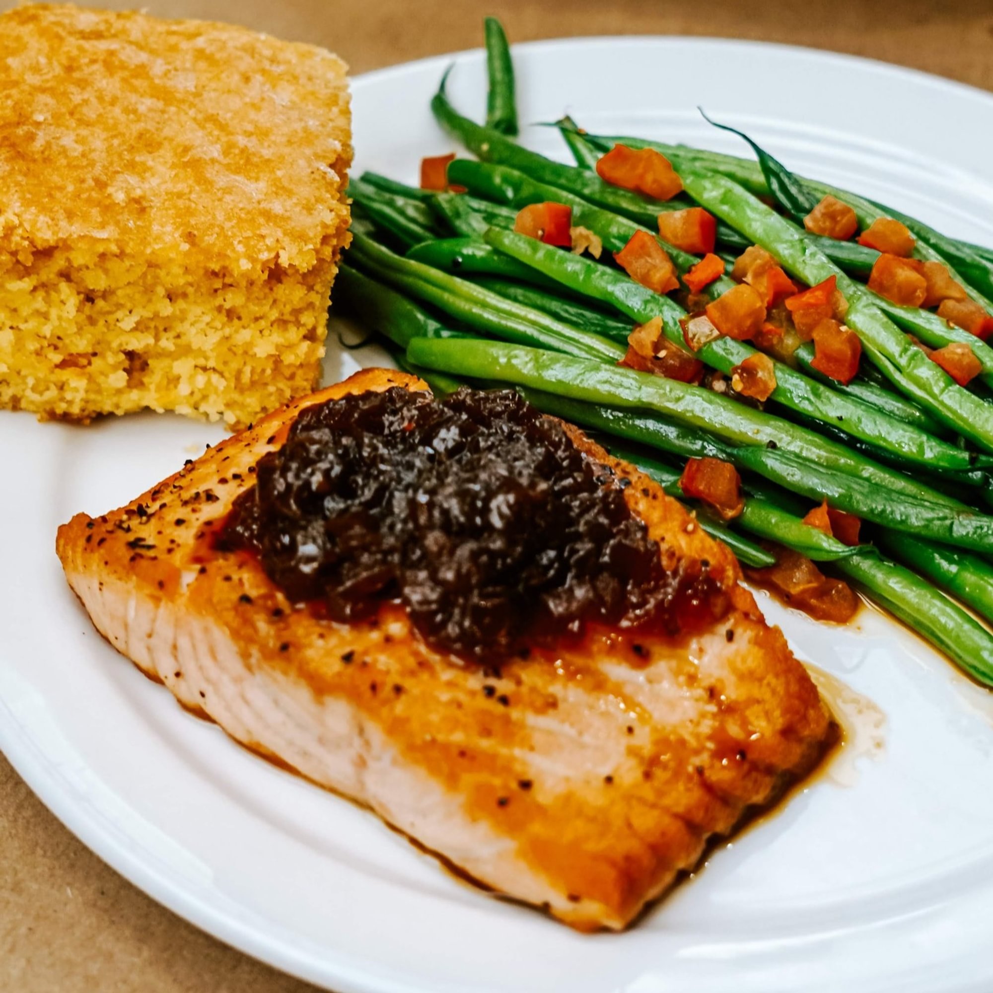 Maple Bourbon Glazed Salmon