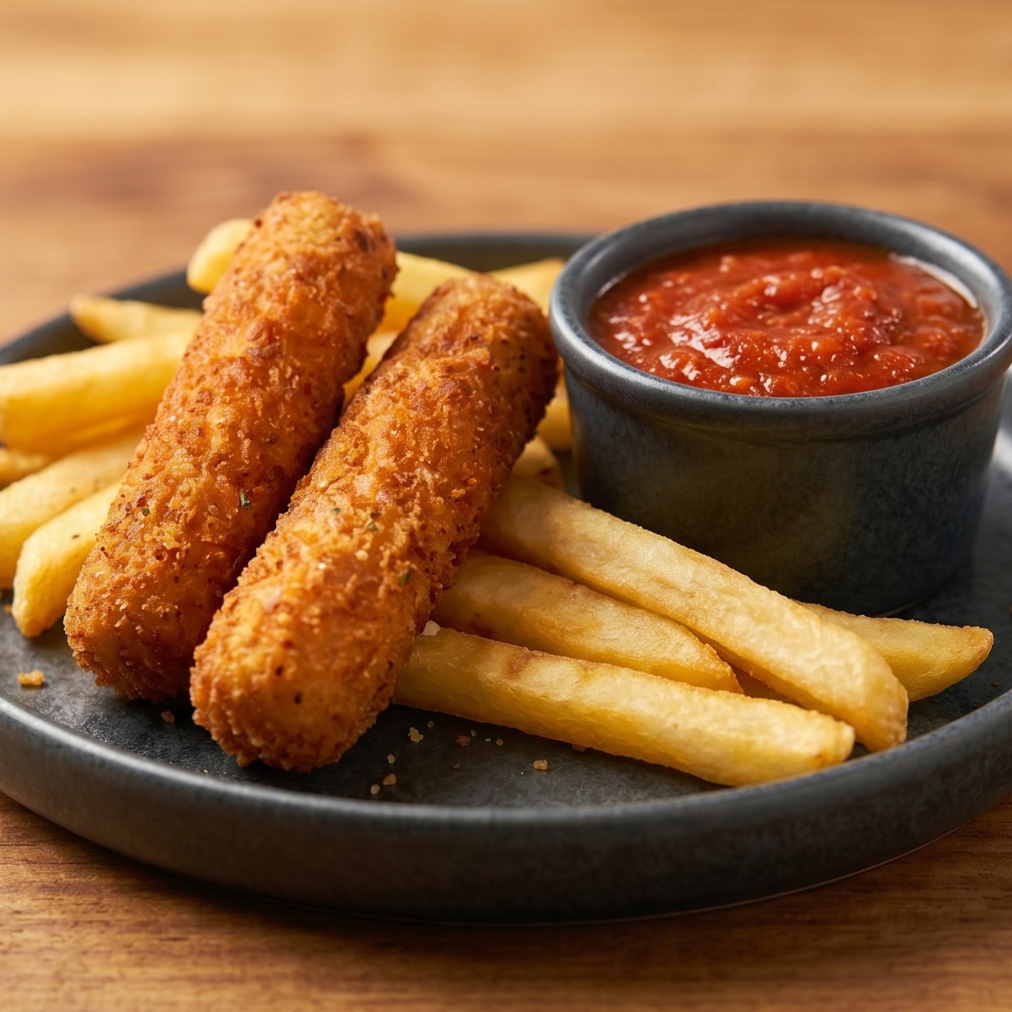 Kid's Two Pieces of Mozzarella Sticks, French Fries & Soft Drink