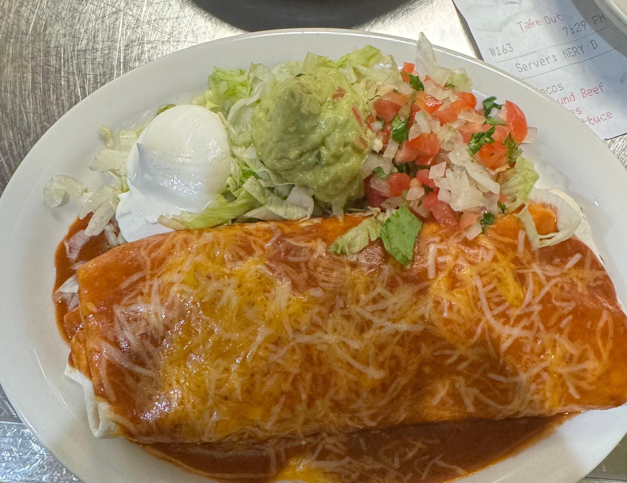 Grande Burrito Rojo O Verde
