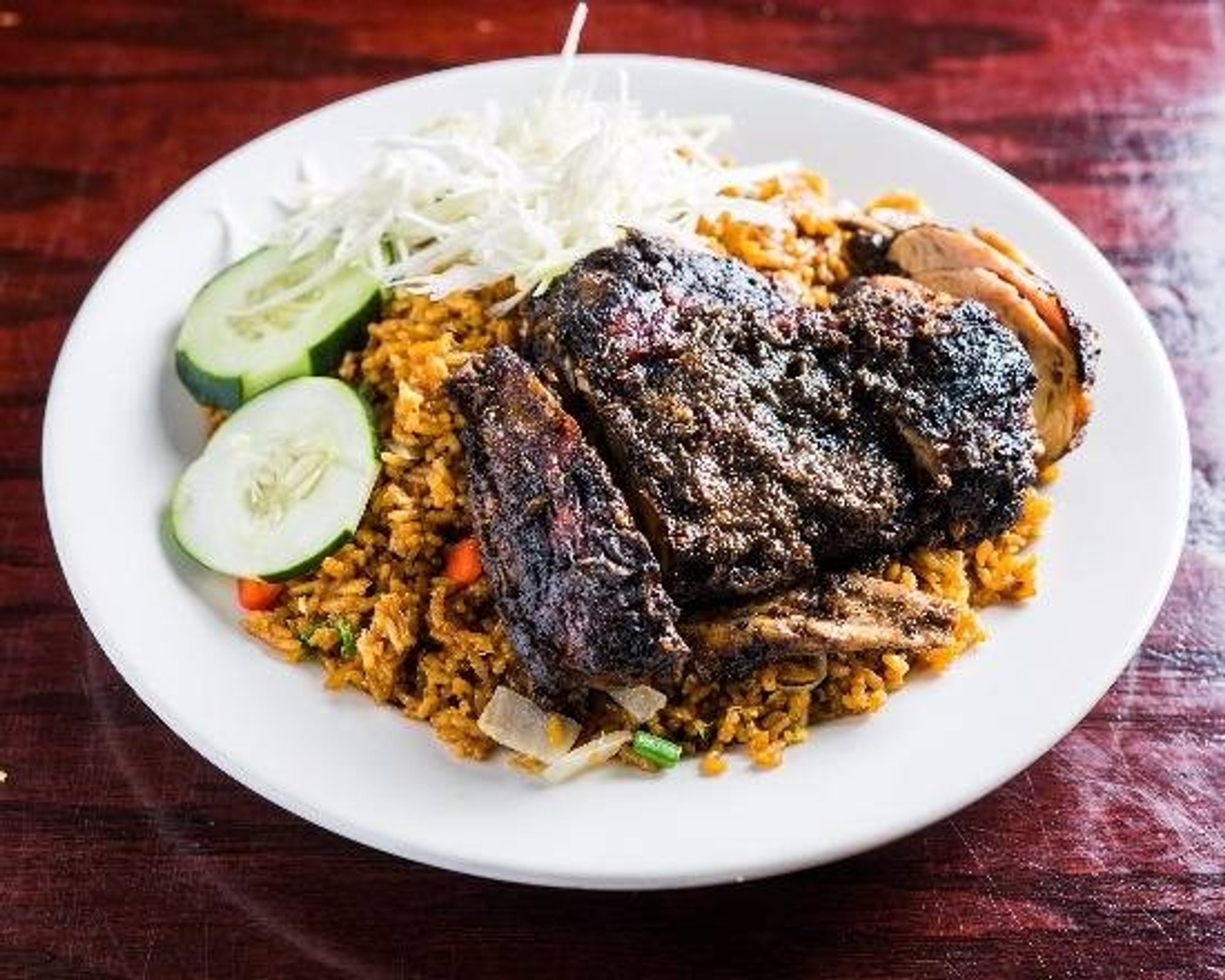 Small Jerk Chicken with Fried Rice