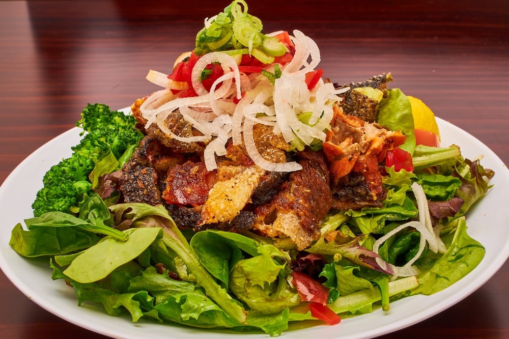 Salmon Skin Salad