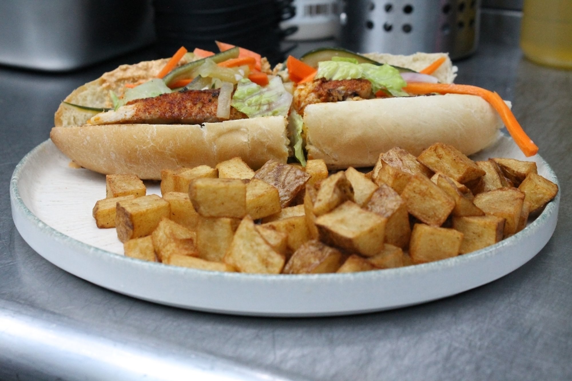 Blackened Fish Po'Boy