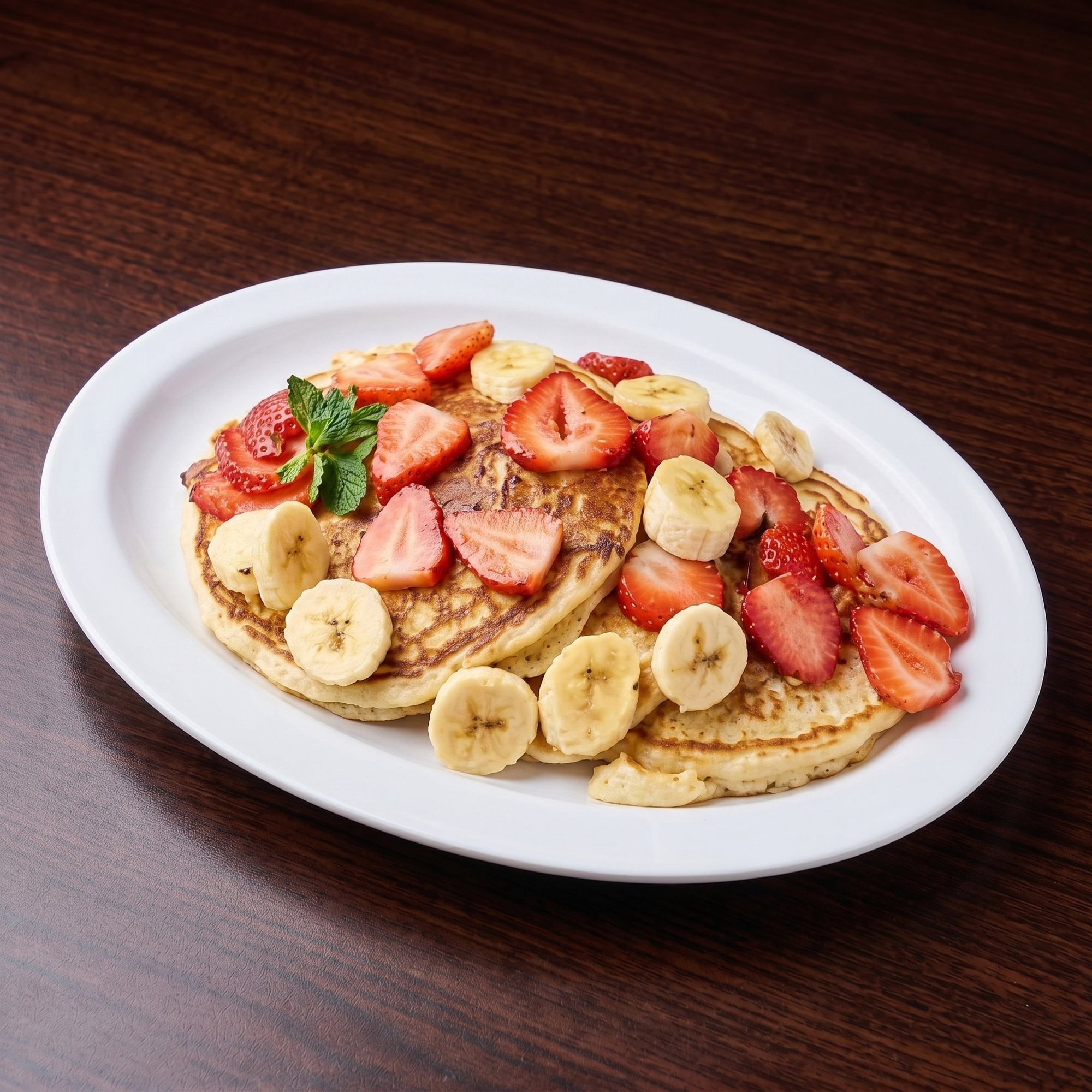 Nutella Strawberry Banana Pancakes