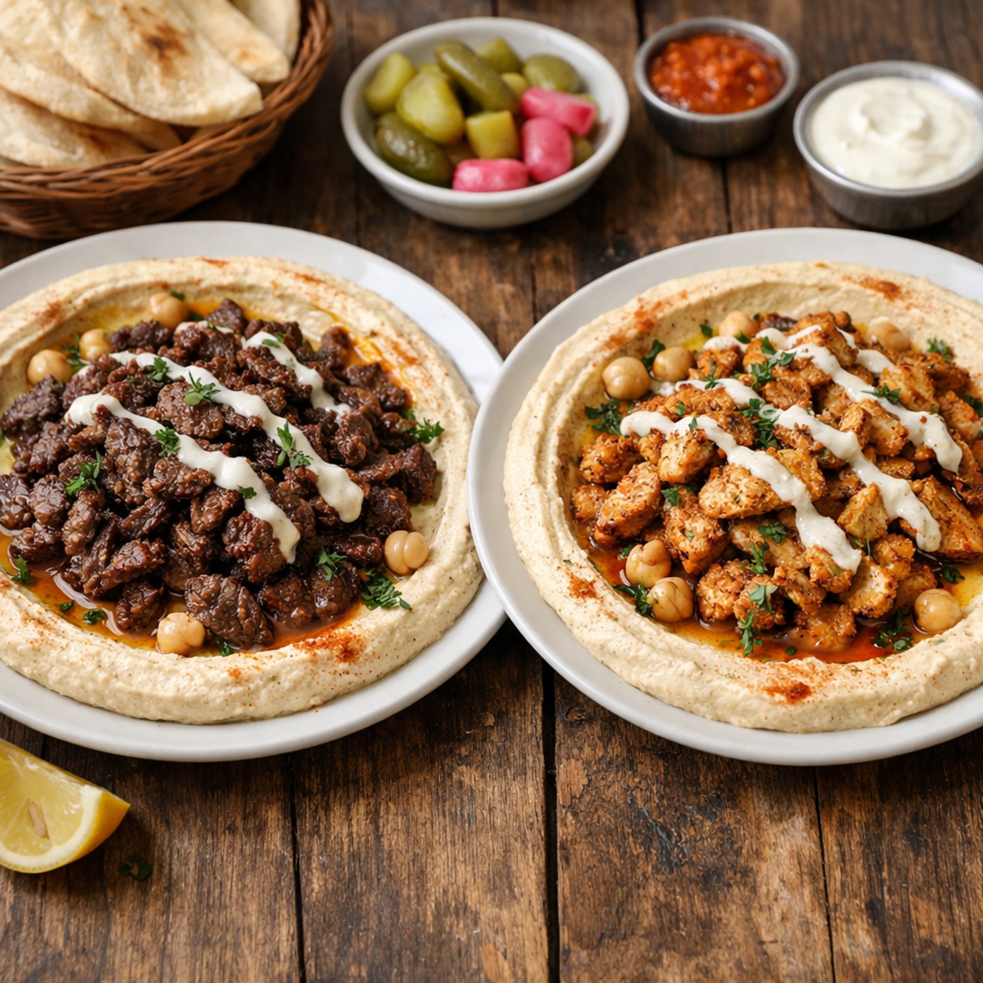 Hummus with Shawarma