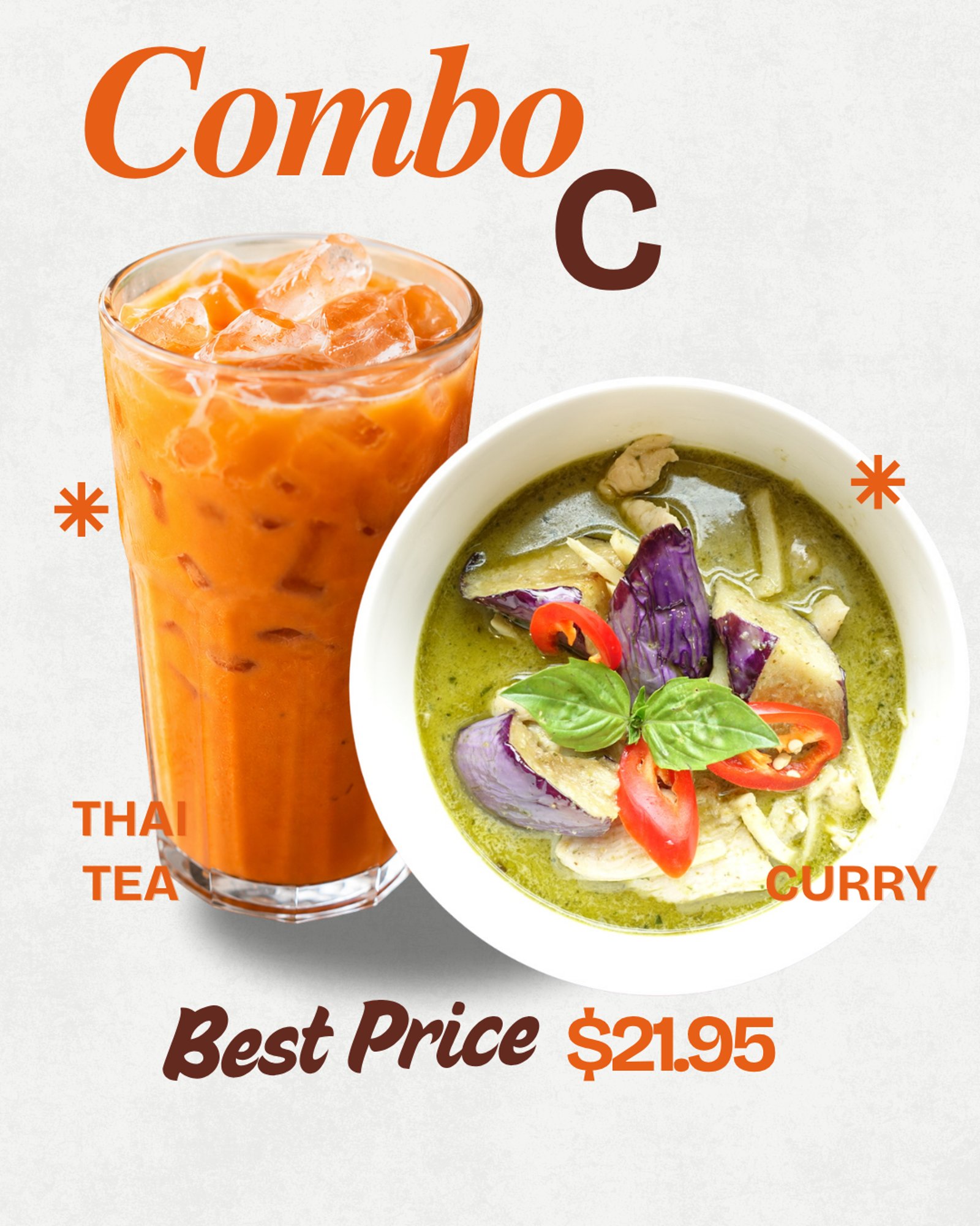 Combo C - (Curry + Thai Tea)