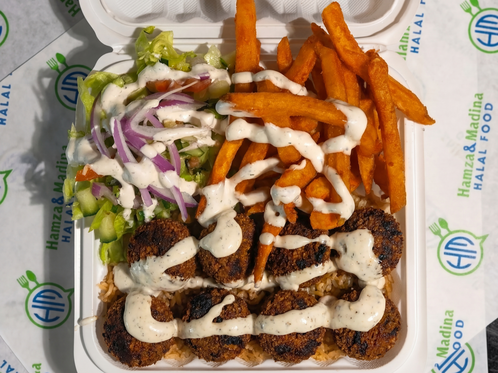 Falafel Over Rice