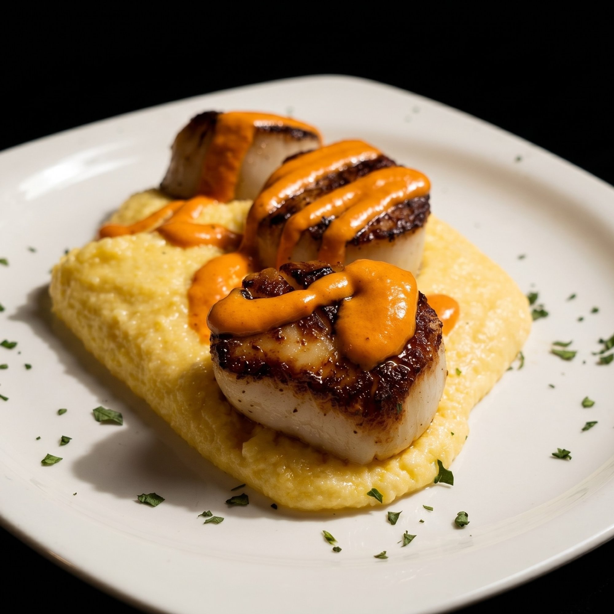 Scallops Con Polenta