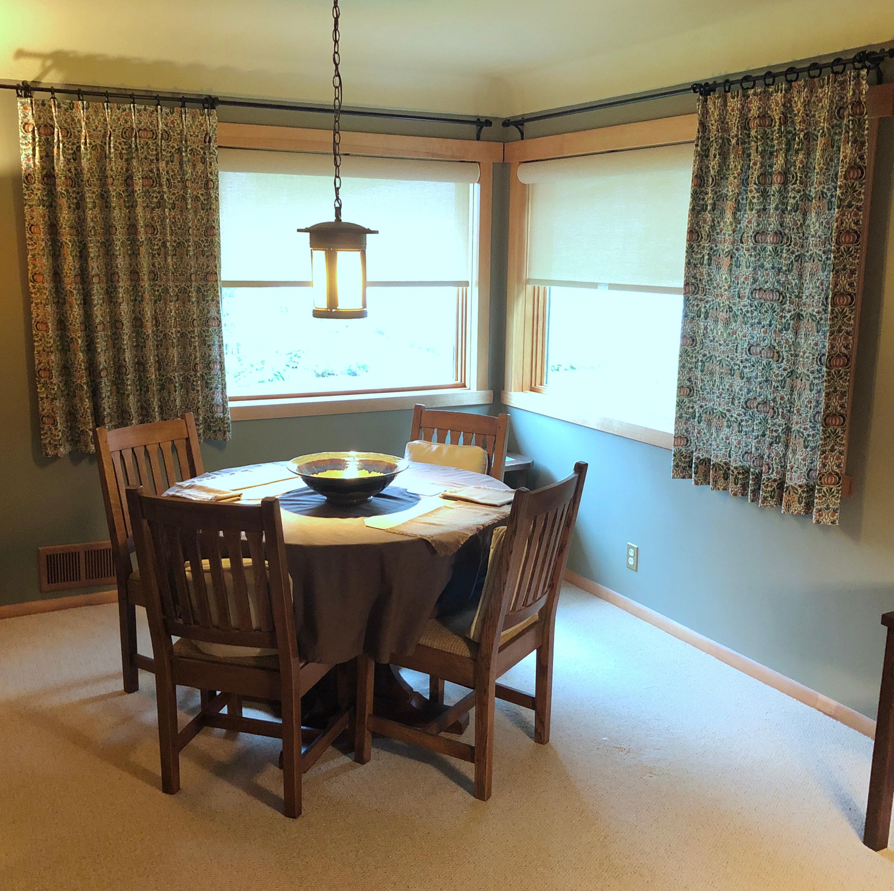 We helped this homeowner in Glencoe with custom drapes to complement his mid-century modern style.