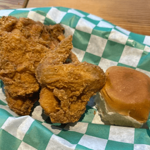 2pc White Breast & Wing (chicken and roll only)