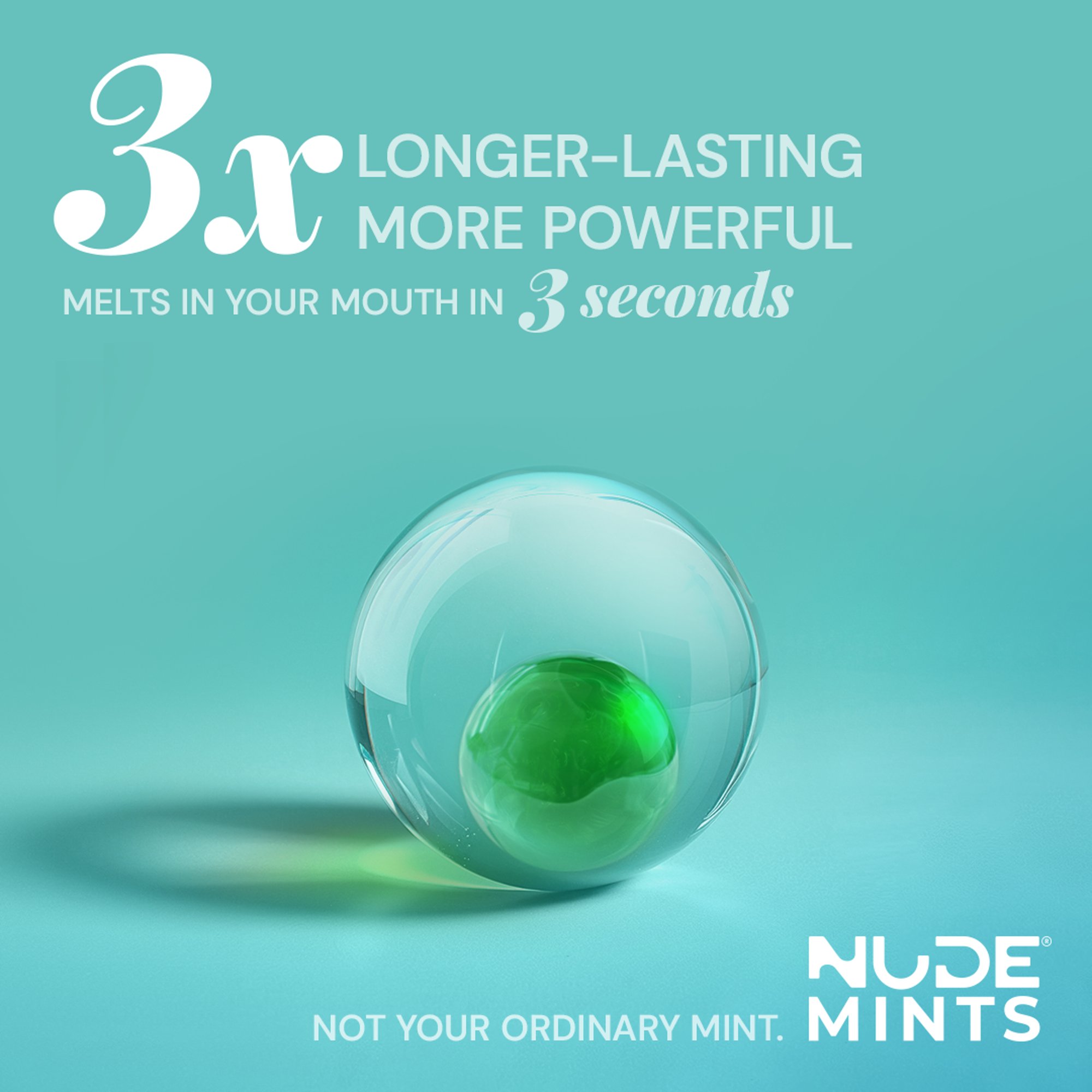 Nude Mints - Dual Action Liquid Mint Capsules (Spearmint)