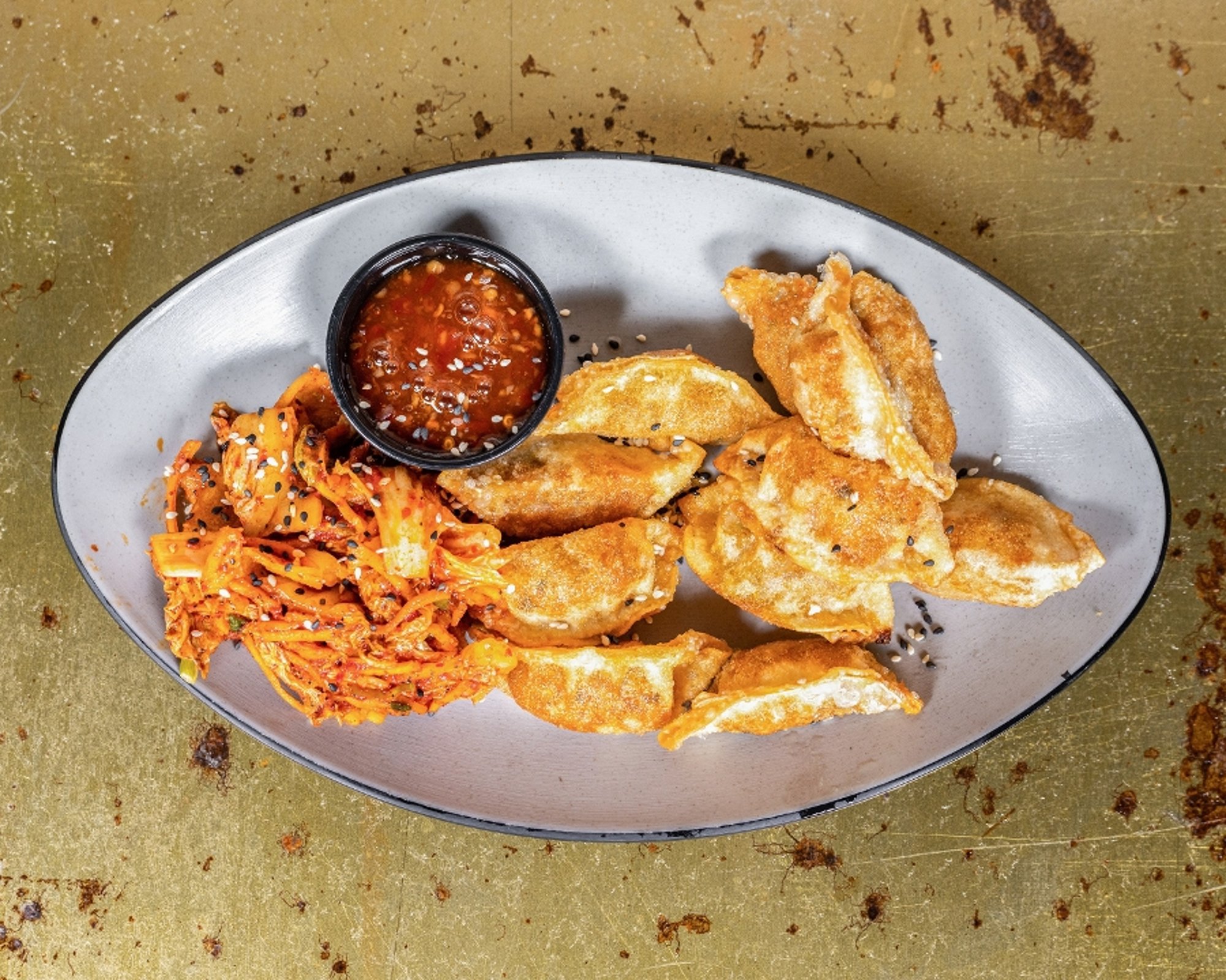 Crispy Kimchi Dumplings