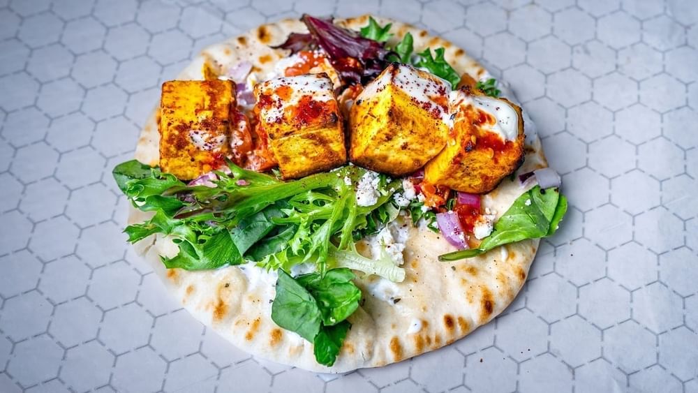 Cheese kabob wrap