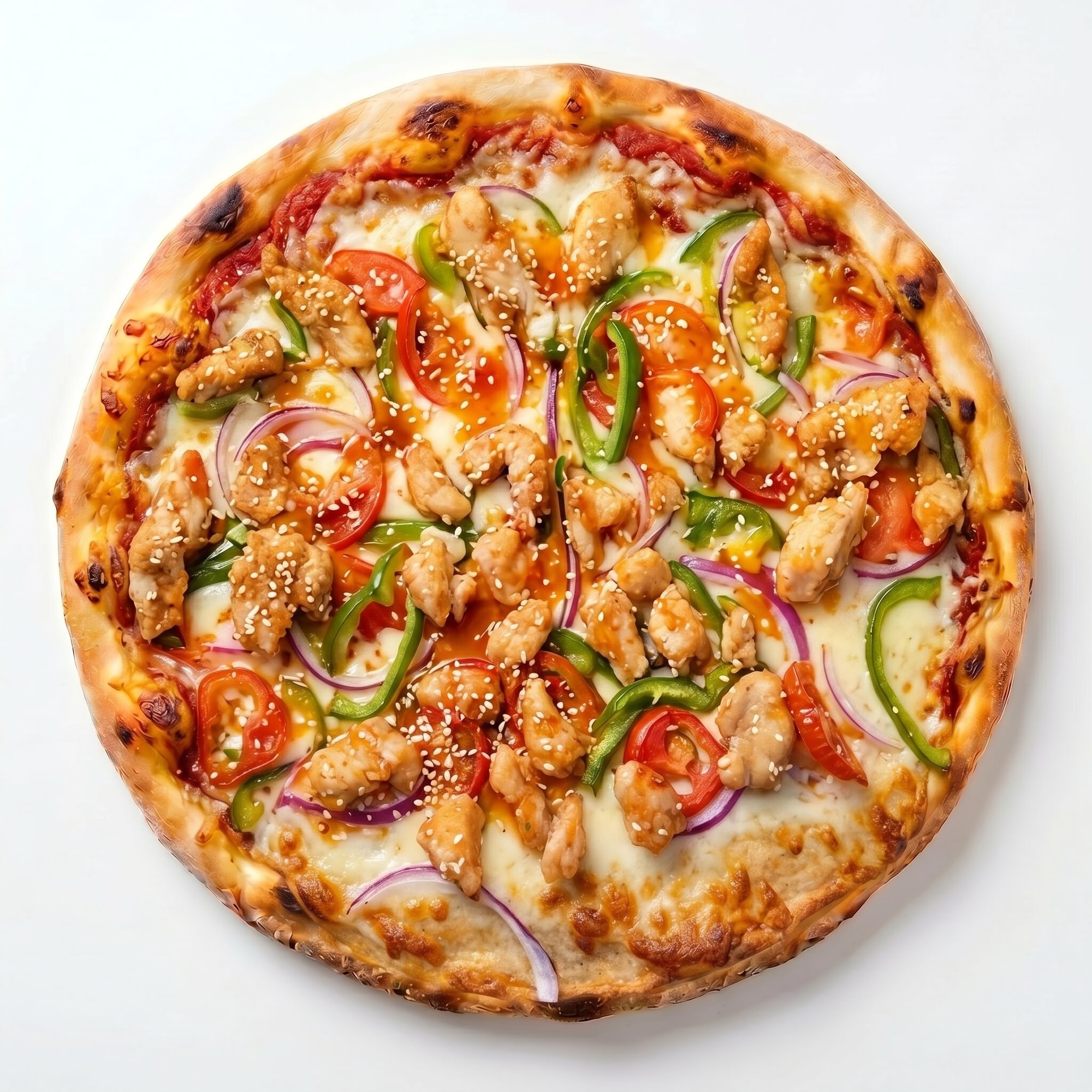 Sesame Chicken Chili Pizza