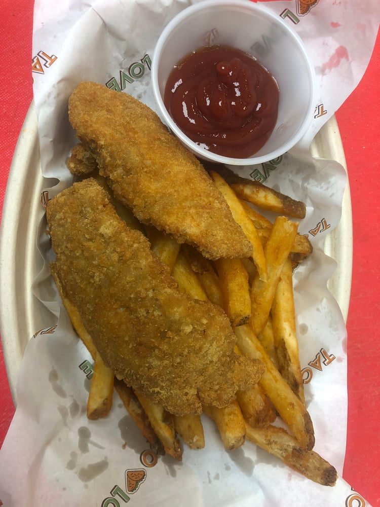 Chicken Tenders and Seasoned Fries