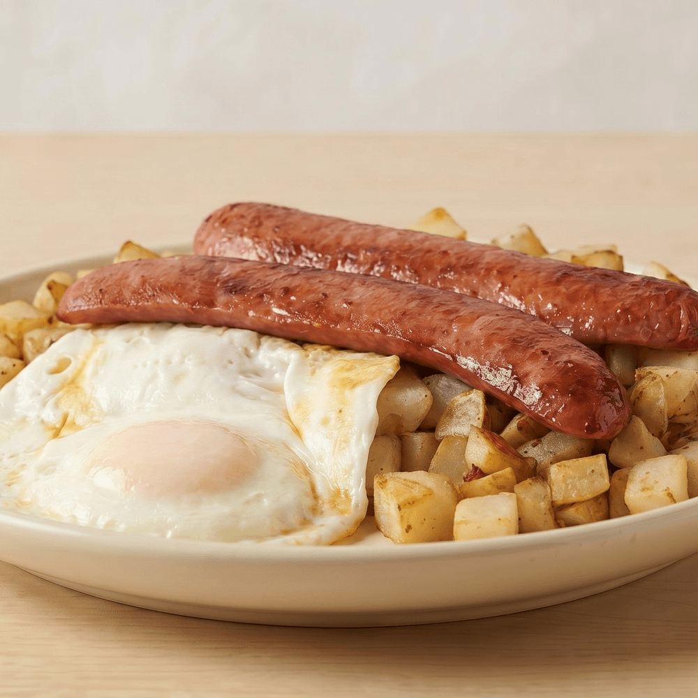 Smoked Sausage & Eggs