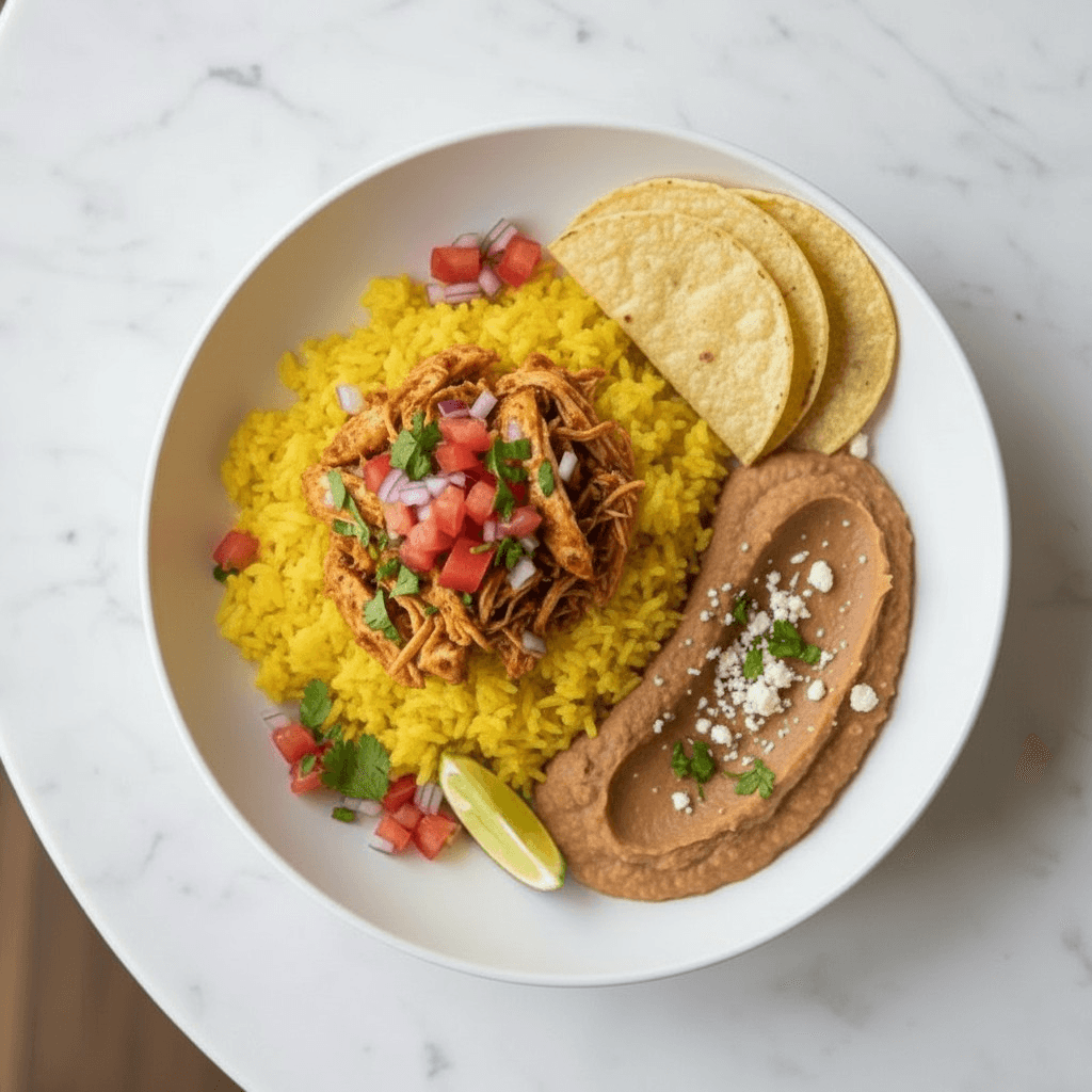 1. Kids Taco Rice, Refried Beans