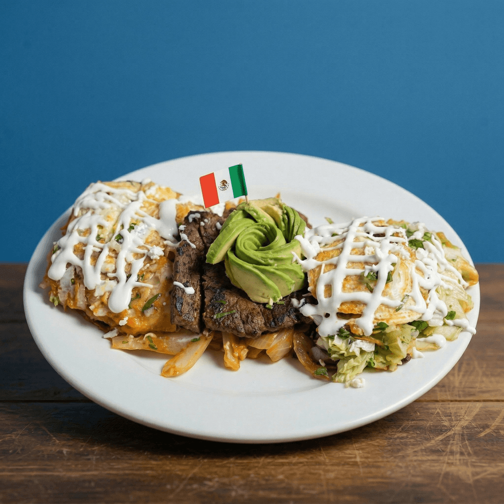 Red and Green Steak Chilaquiles