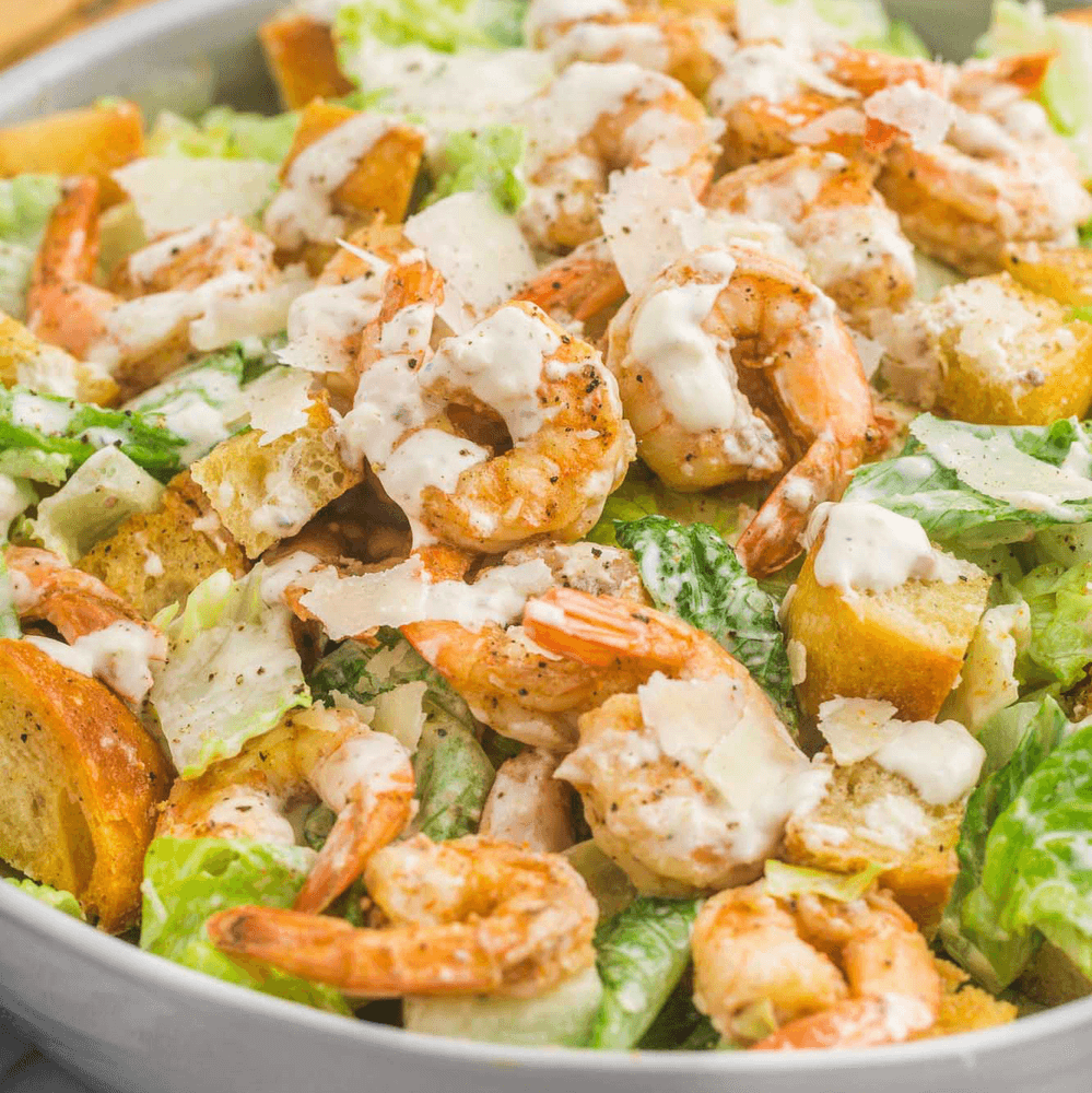 Caesar Salad with Shrimp