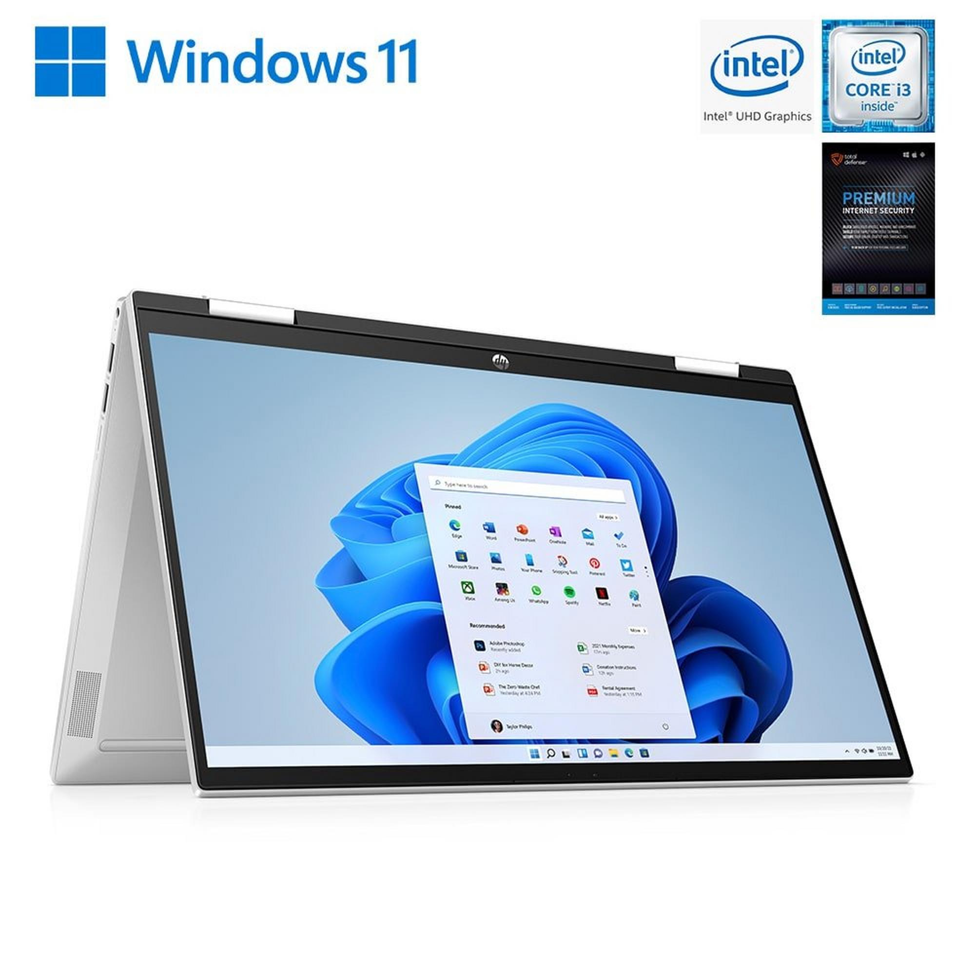 15" X360 Laptop I3 8 GB w/ 256 SSD & Total Defense Internet Security v11
