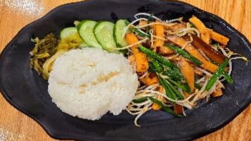 Stir Fried Tofu Rice Combo 炒地三鮮飯