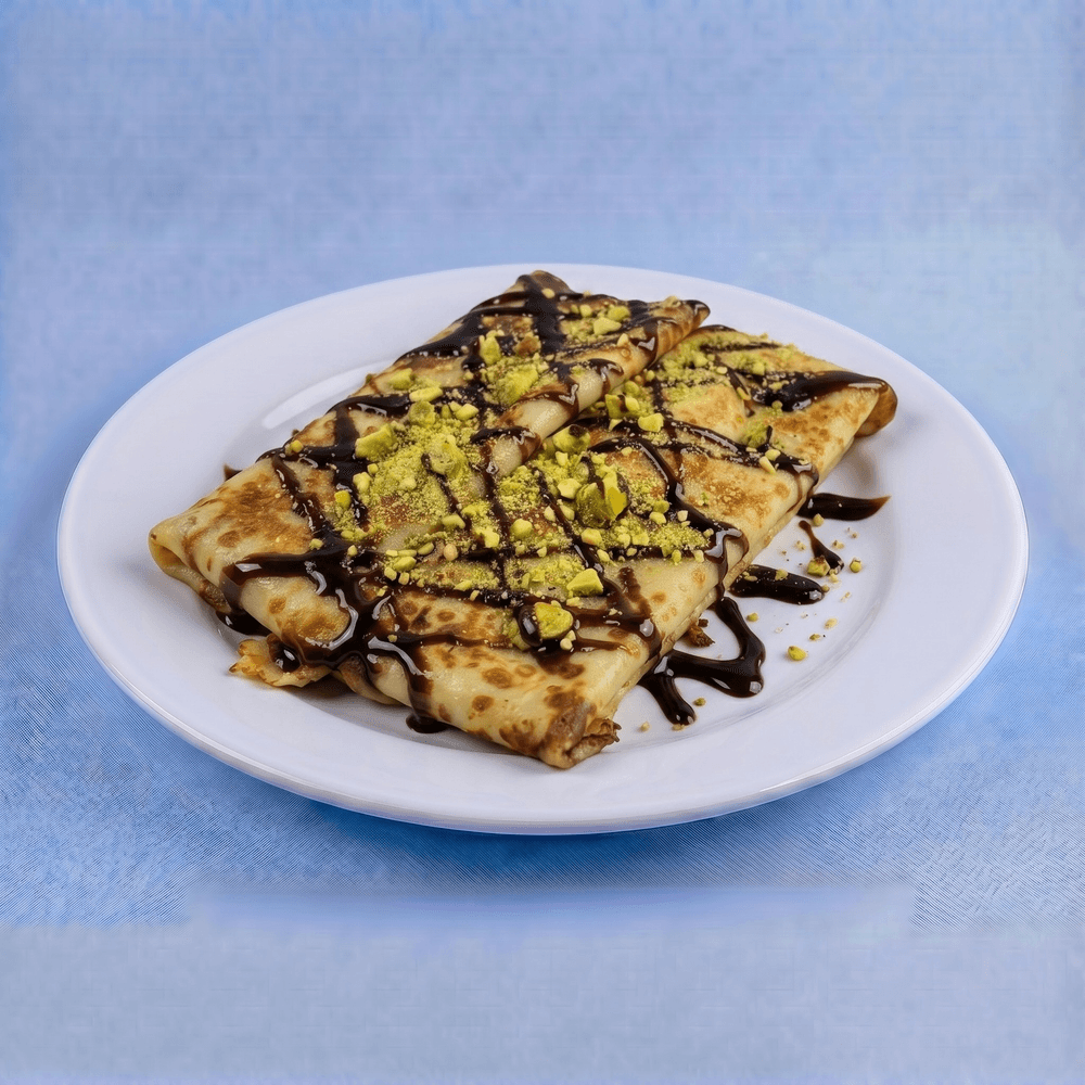 Nutella and Pistachio Crepes