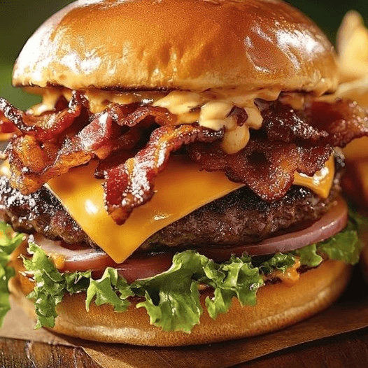 Bacon Burger, Fries & Drink