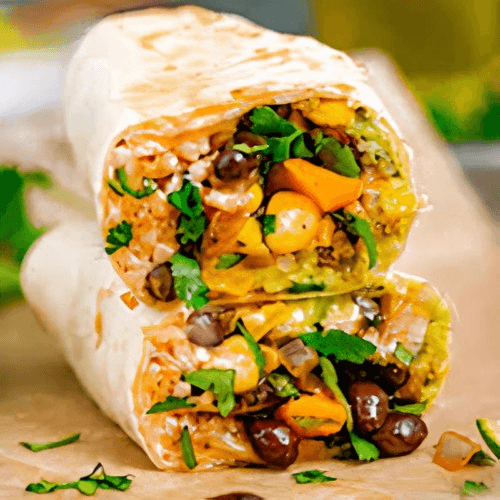 Mediterranean Summer Veggies Burrito