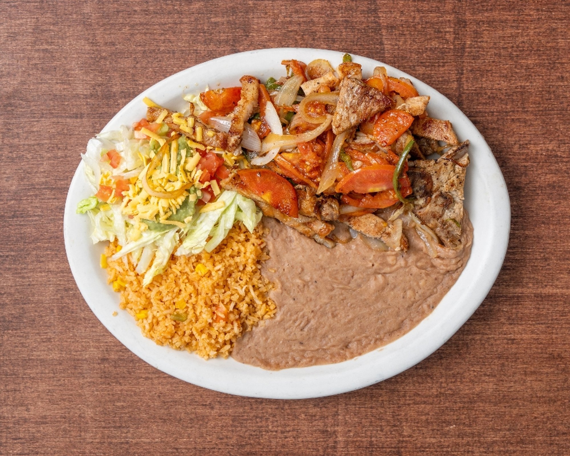 Pork-chops a la mexicana plate