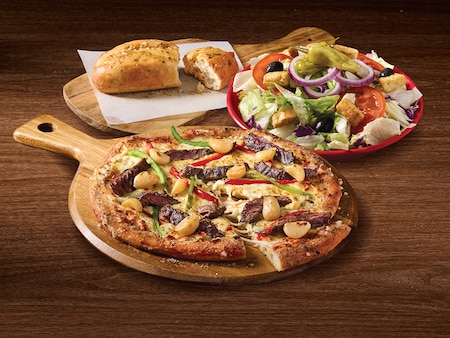 Garlic Steak & Cheese Pizza