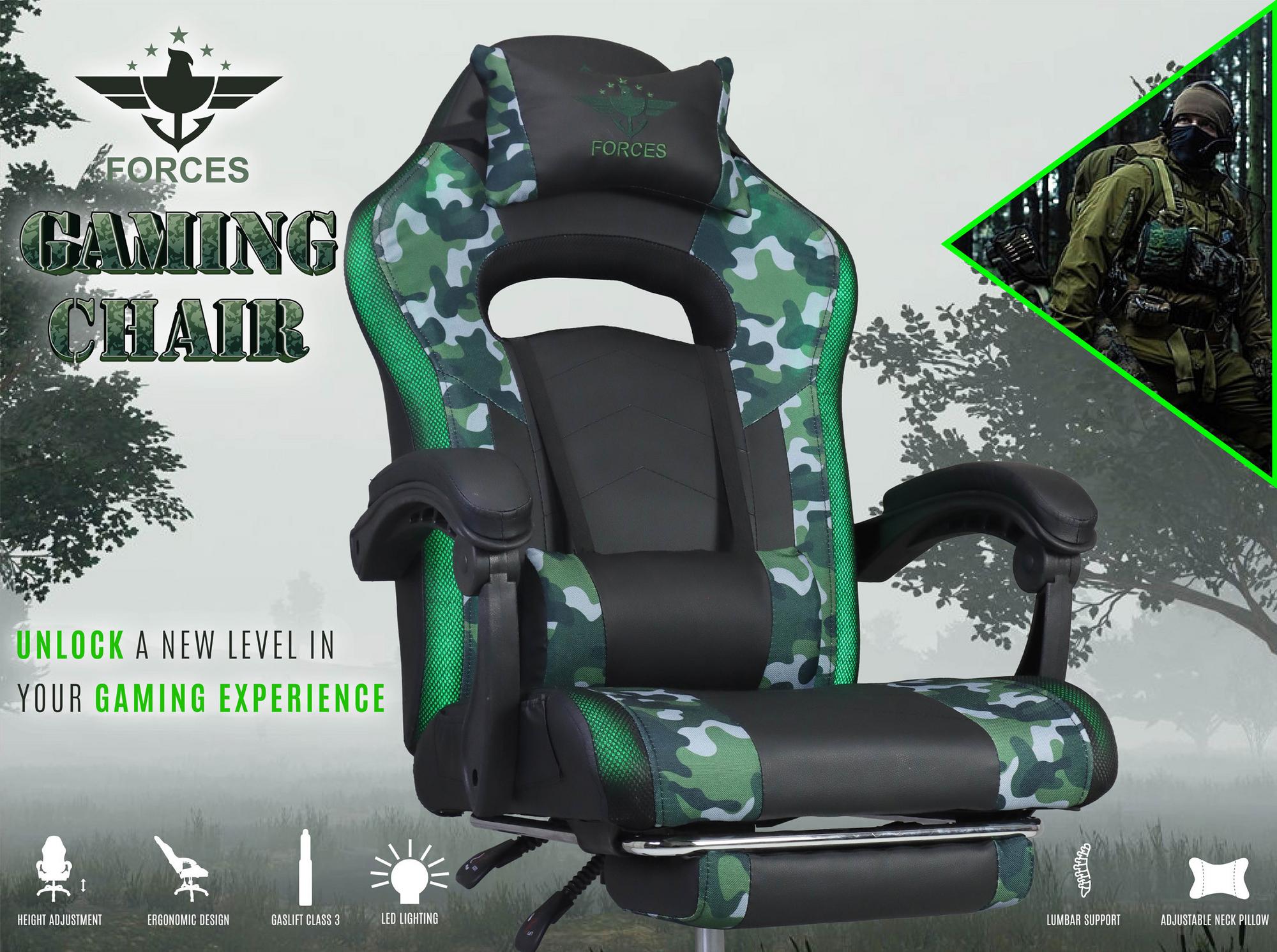 Professional Gaming Chair Green