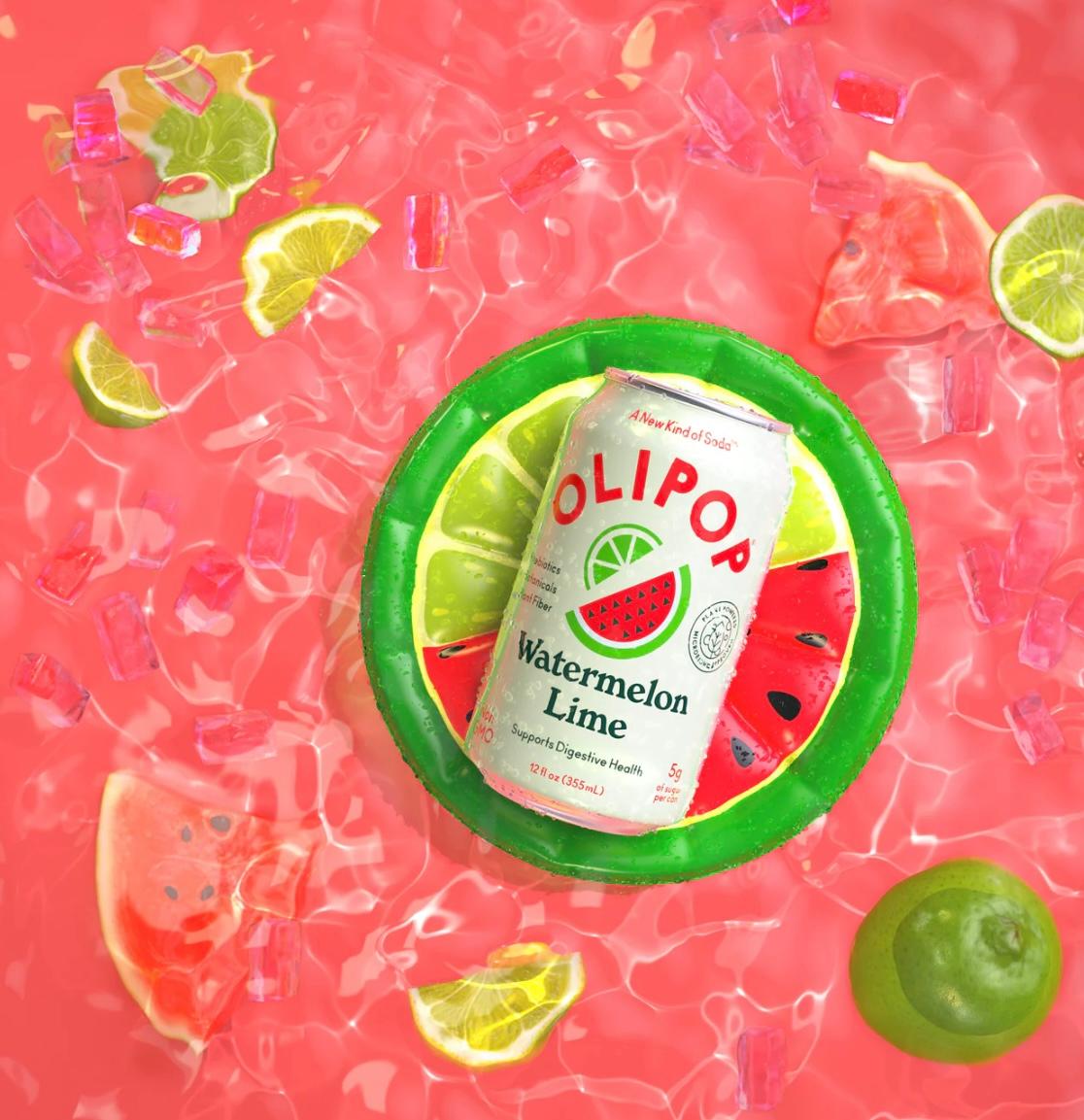 Olipop Watermelon Lime 12oz