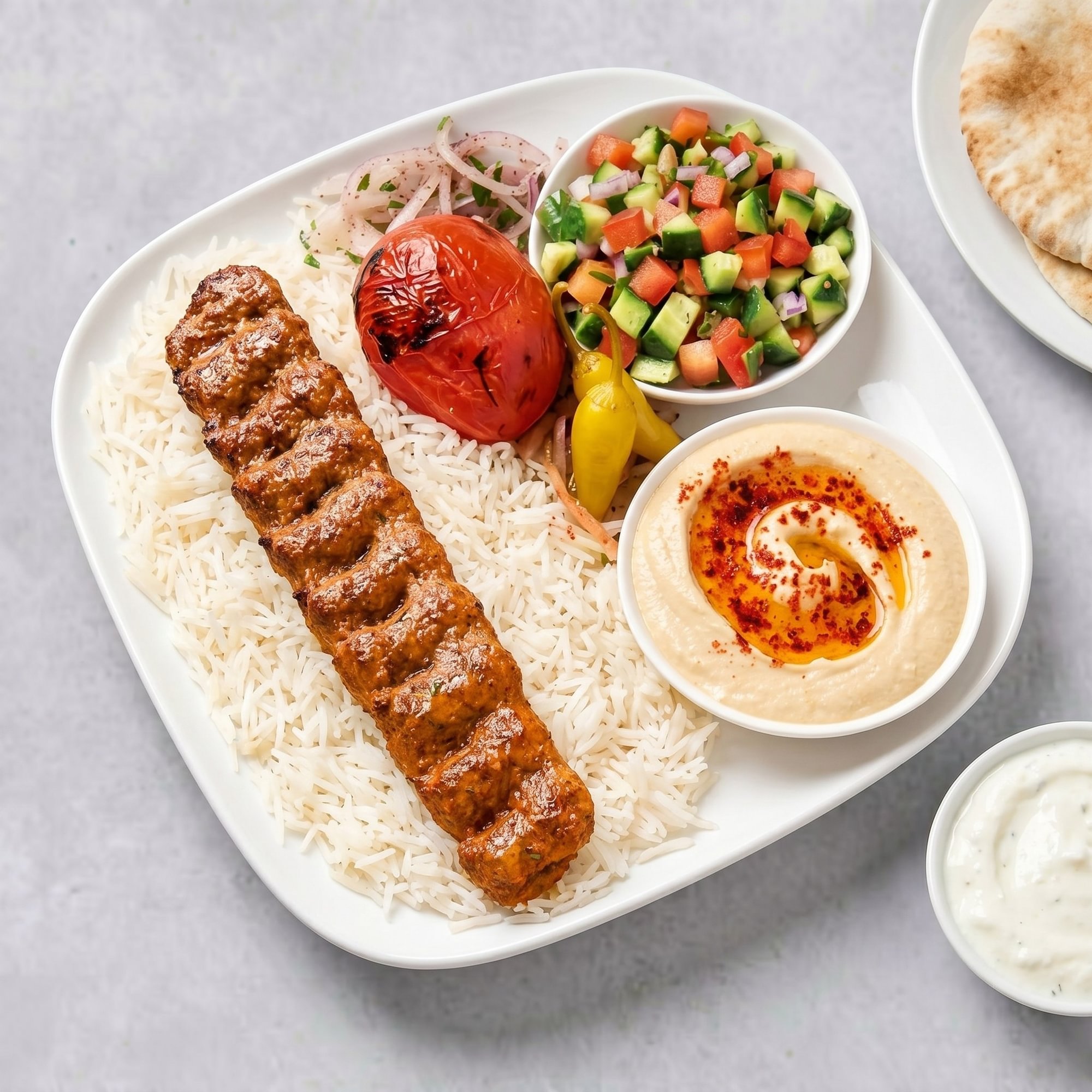 Chicken Lule Kabob Plate