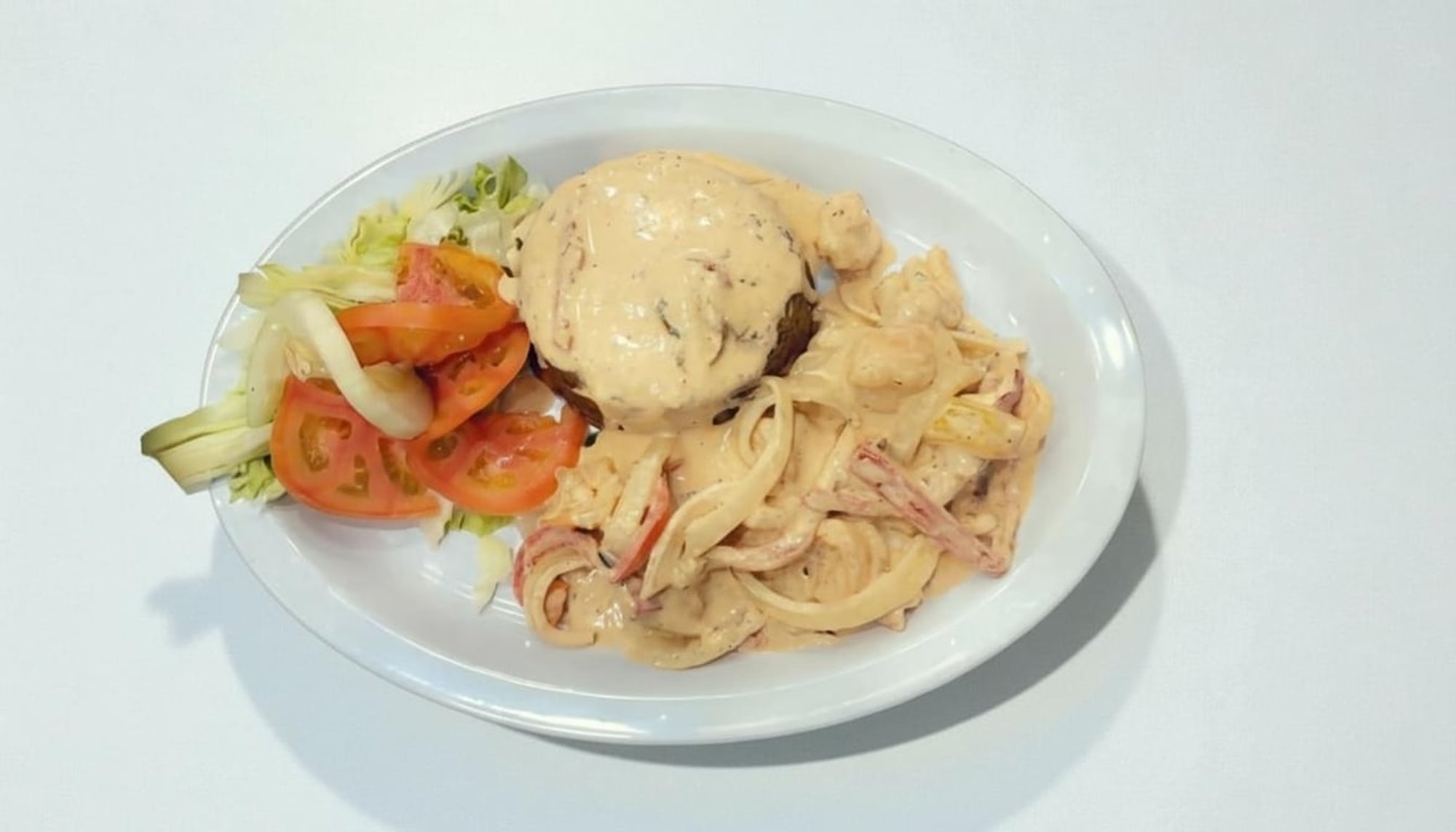 Mofongo Con Pechuga De Pollo A La Crema