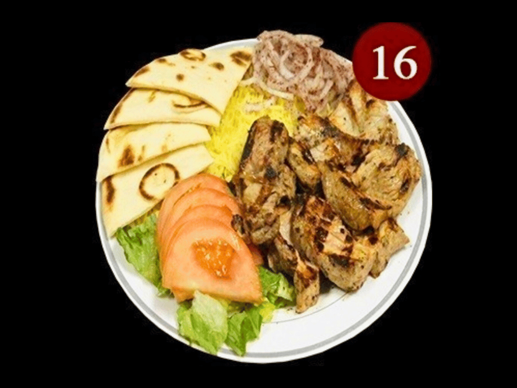 #16 Pork Souvlaki Plate